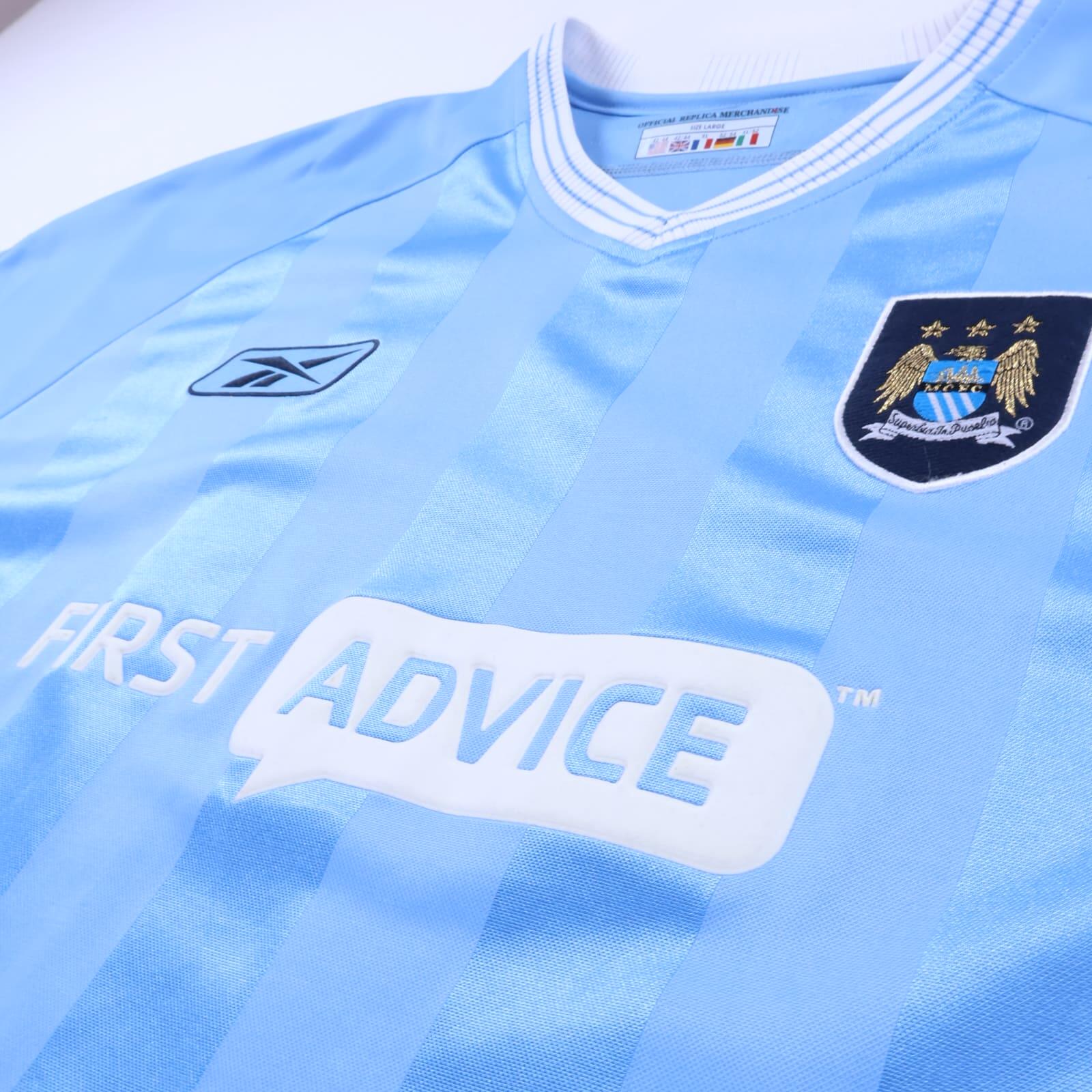 Manchester City Anelka #39 2003/04 Home Shirt - Long Sleeve - XL