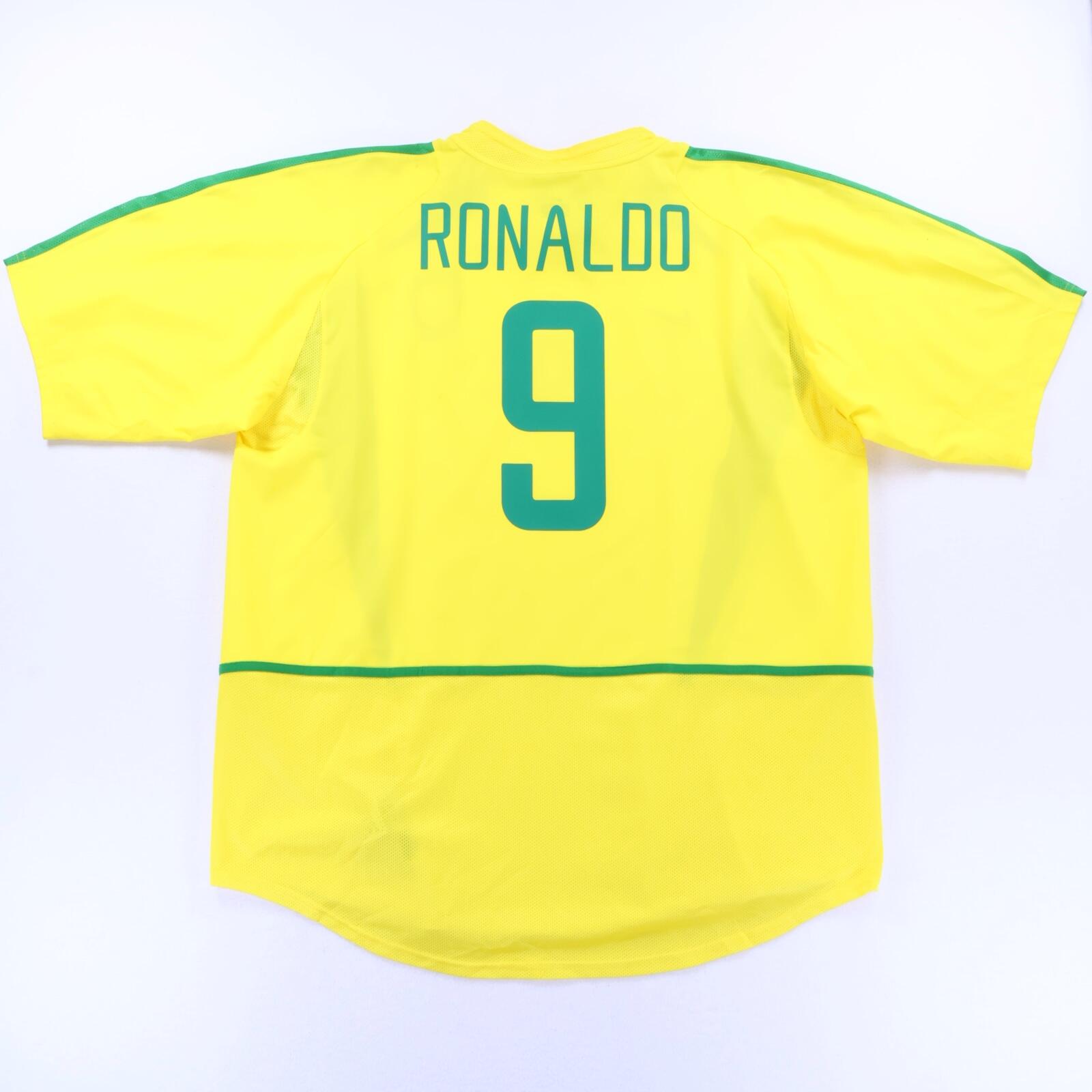 Brazil Ronaldo #9 2002/04 Home Shirt - XXL- FRONT