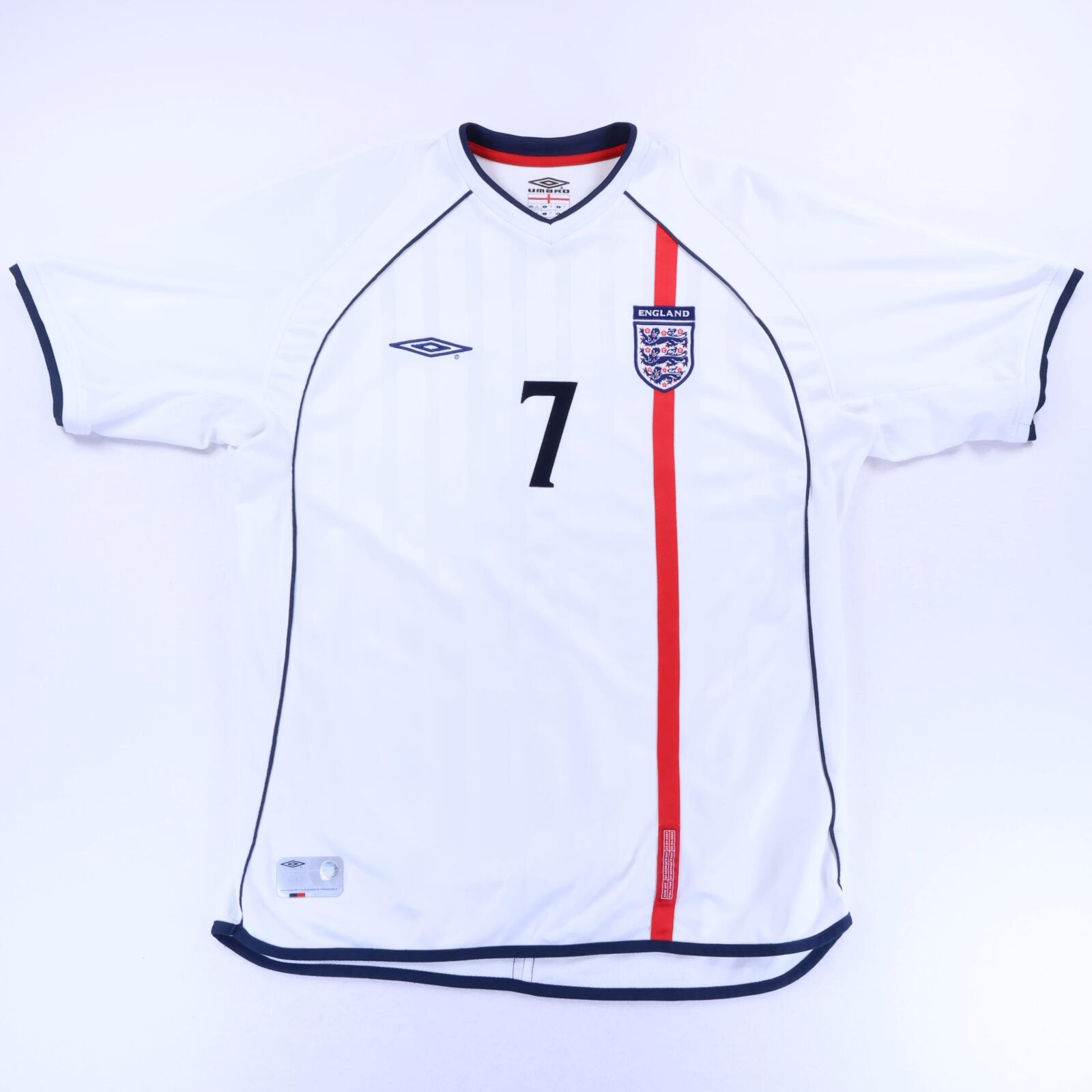 England Beckham #7 2001/03 Home Shirt - XL- BACK
