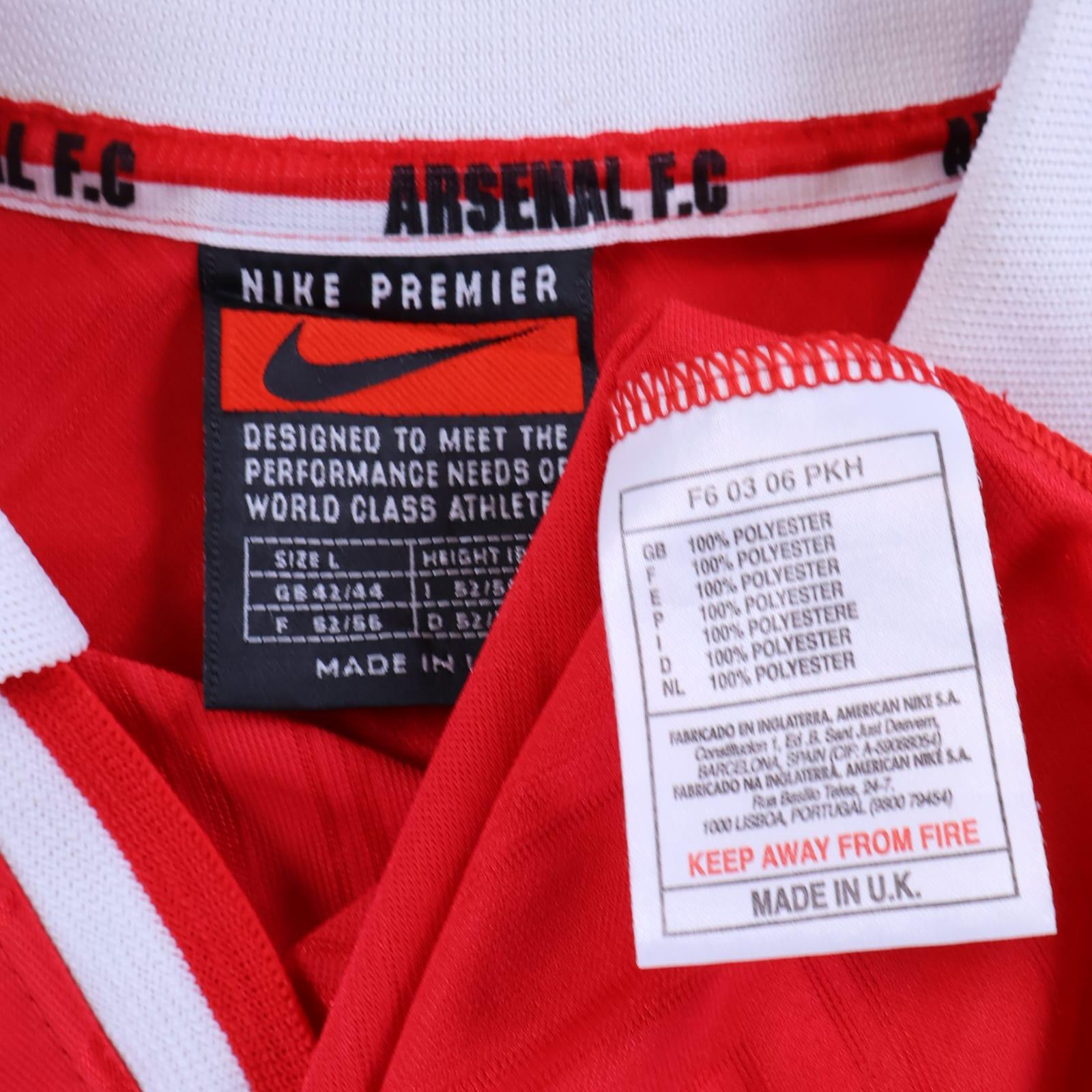 Arsenal Bergkamp #10 1996/98 Home Shirt - L