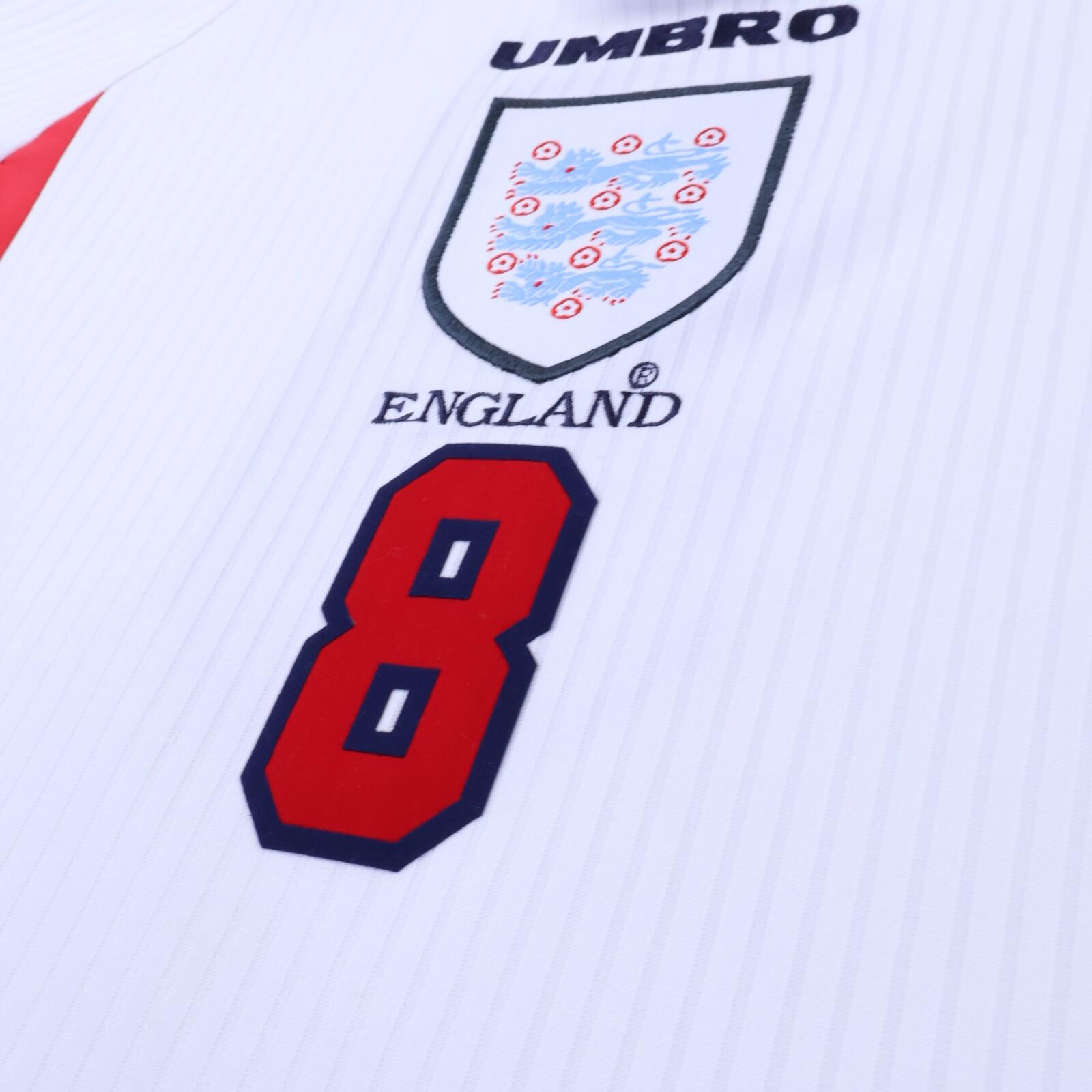 England Gascoigne #8 1997/99 Home Shirt - XL