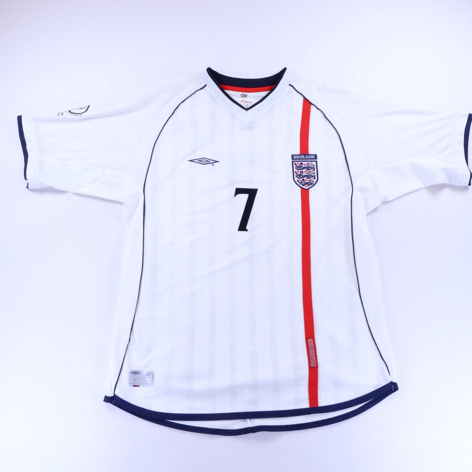 England Beckham #7 2001/03 Home Shirt - XL- BACK