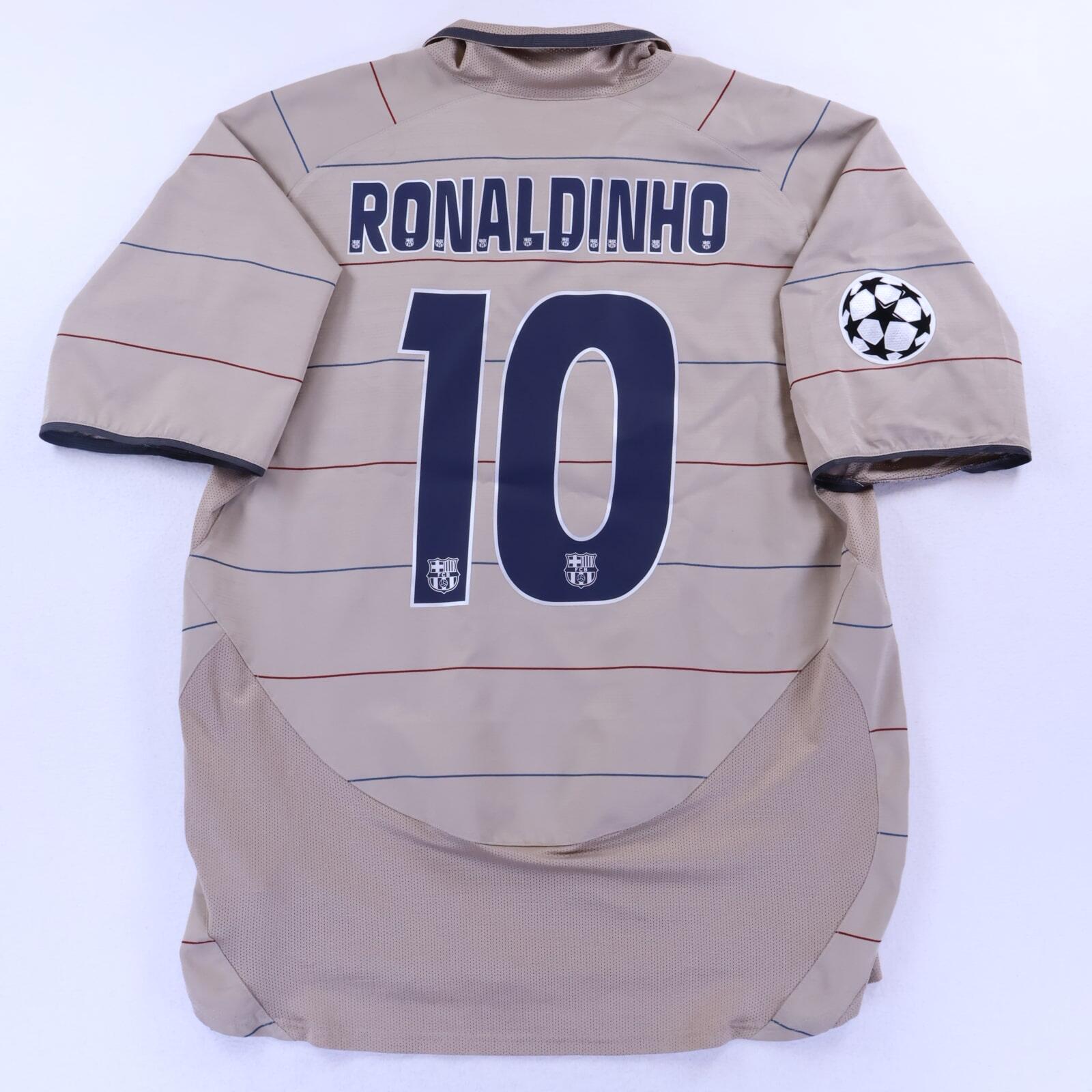 Barcelona Ronaldinho #10 2003/04 Away Shirt - L- FRONT