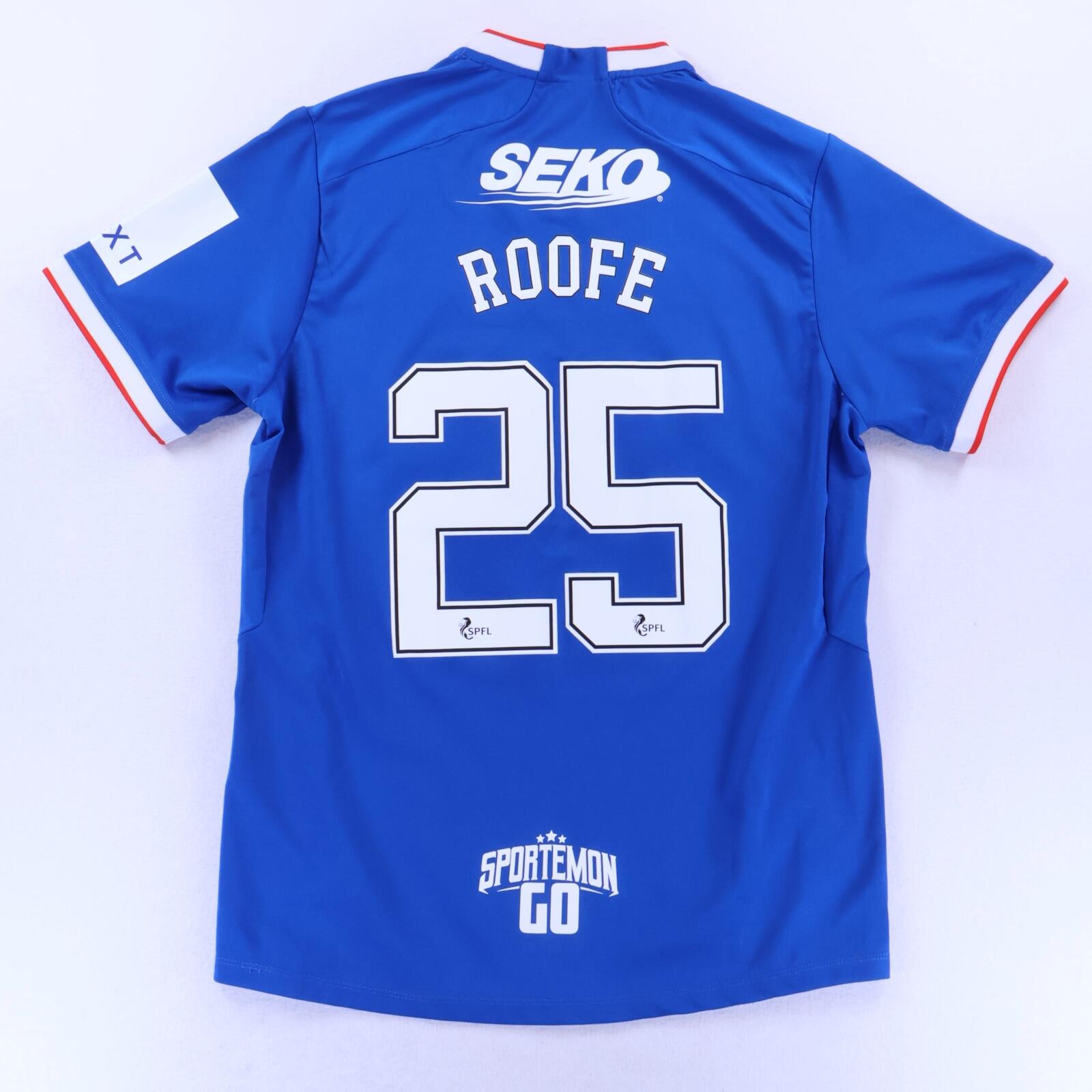 Rangers Fc Roofe #15 2022/23 Home Shirt - L- FRONT