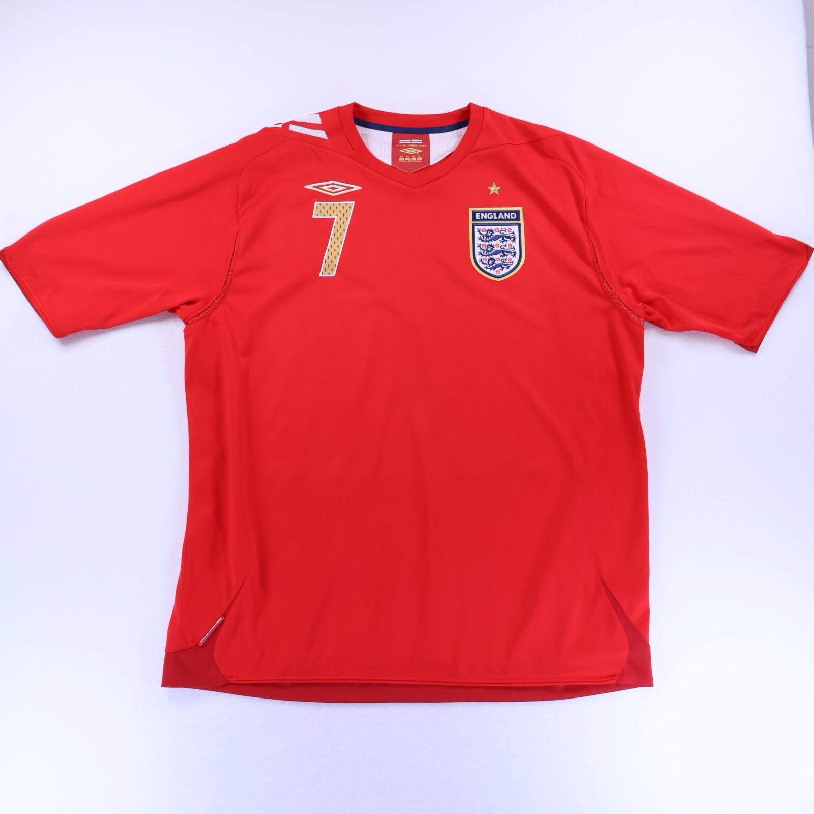 England Beckham #7 2006/08 Away Shirt - 2XL- BACK
