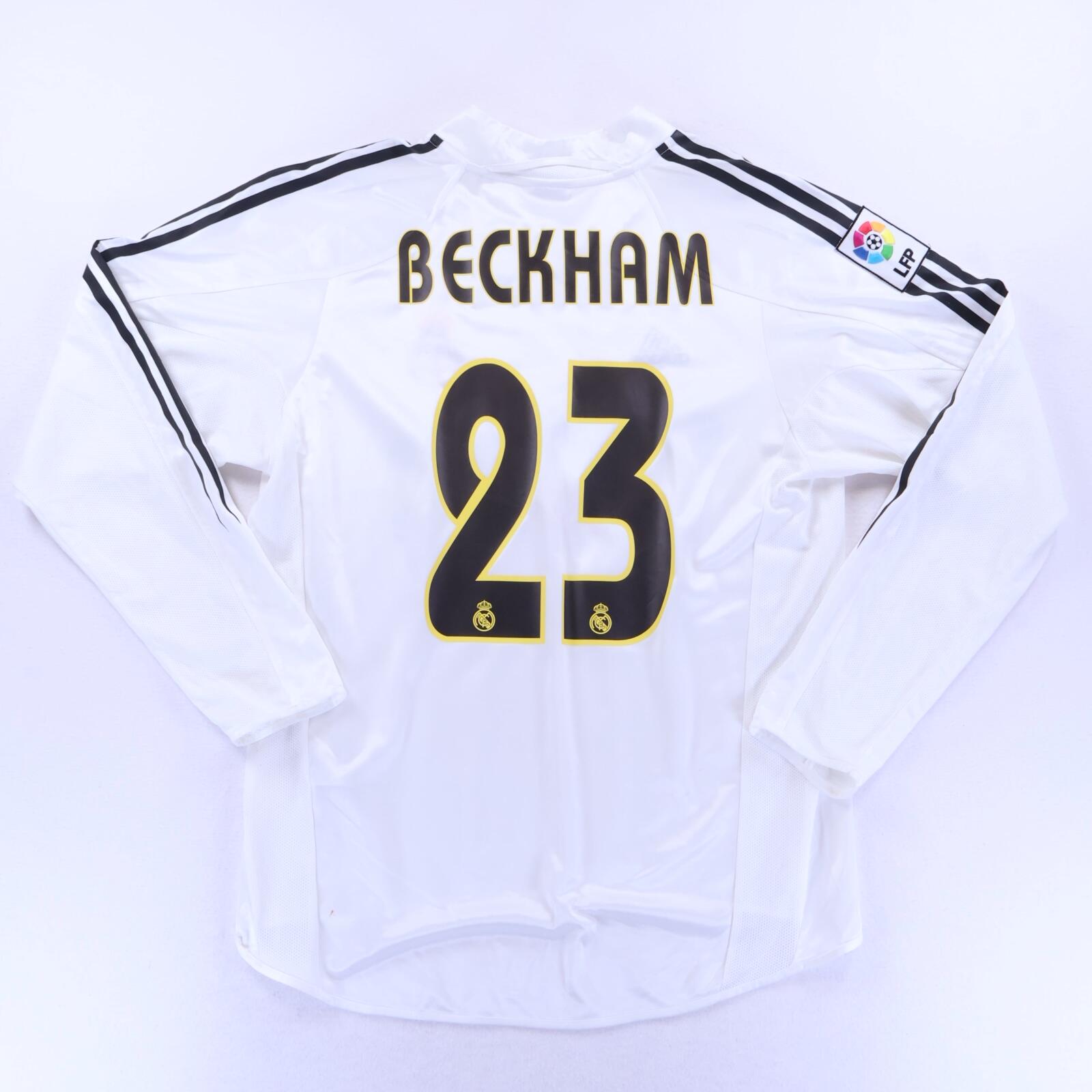 Real Madrid Beckham #23 2004/05 Home Shirt - M- FRONT