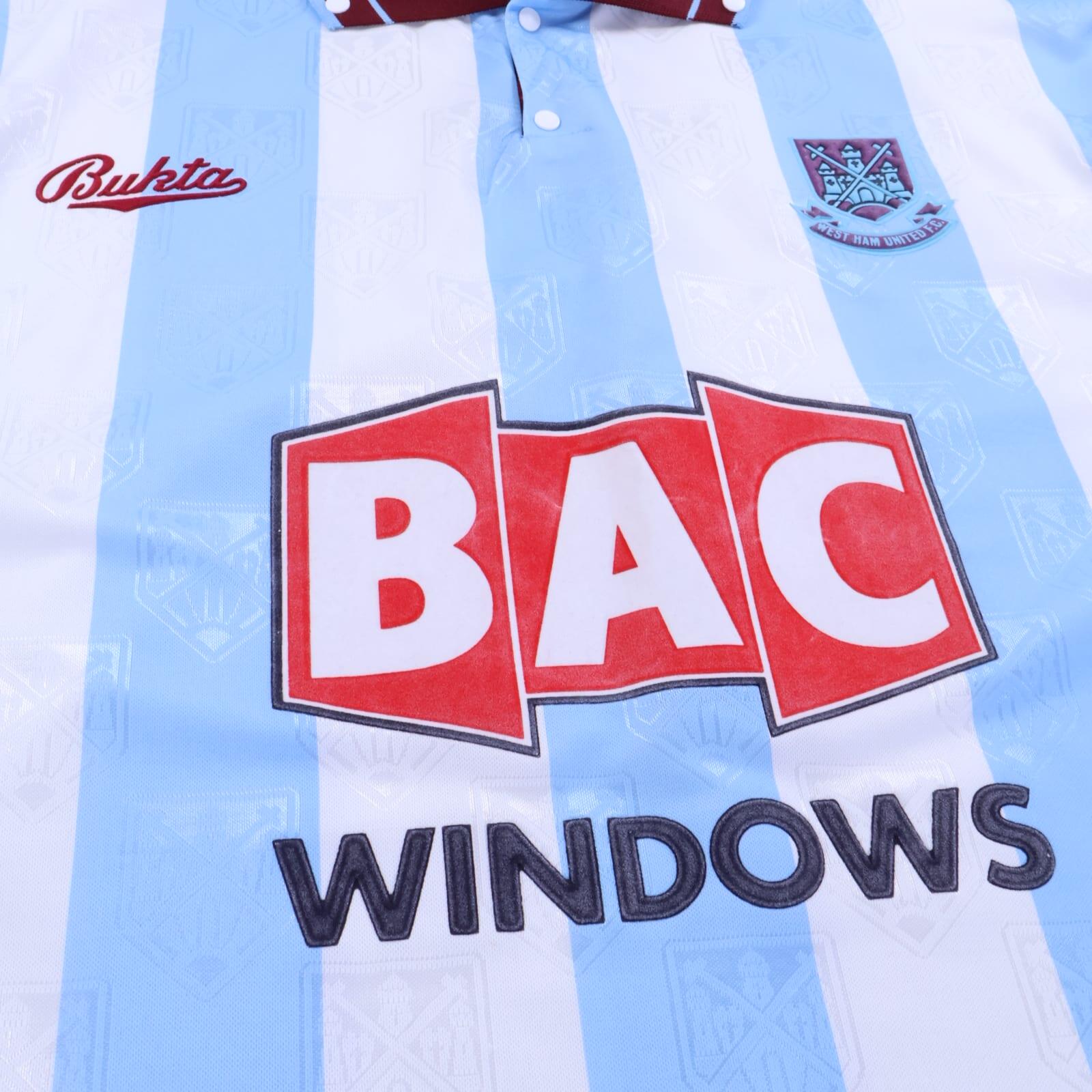 West Ham United 1991/92 Away Shirt - L- BACK