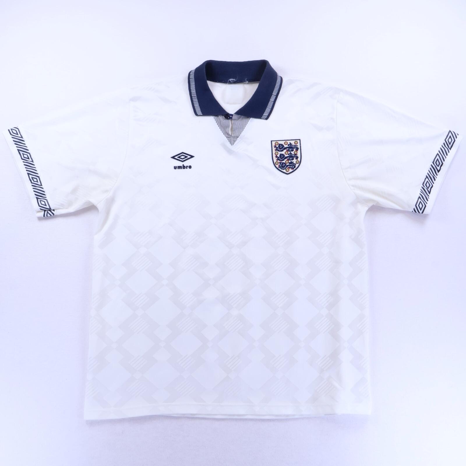 England 1990/92 Home Shirt - M- FRONT