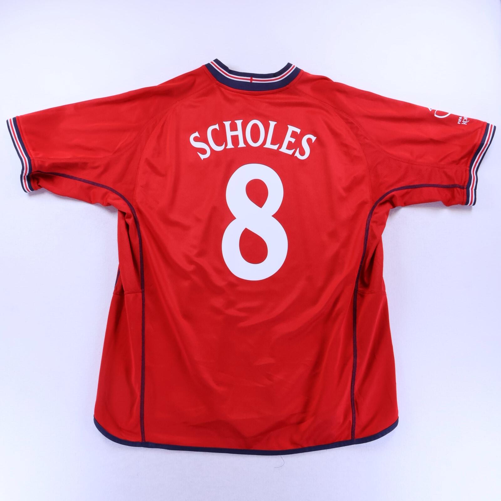 England Scholes #8 2002/04 Away Shirt - Reversible - 3XL- FRONT