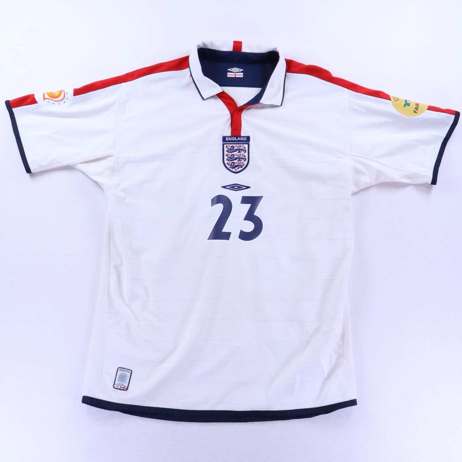 England Vassell #23 2003/05 Home Shirt - Reversible - L- BACK