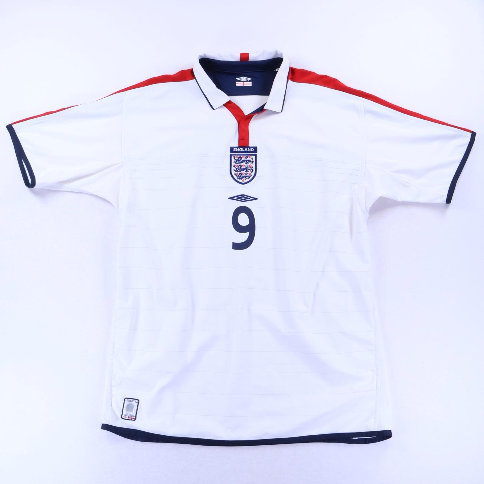 England Rooney #9 2003/05 Home Shirt - Reversible - XL