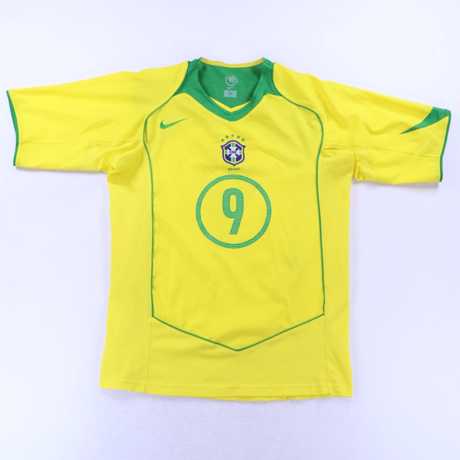 Brazil Ronaldo #9 2004/06 Home Shirt - M