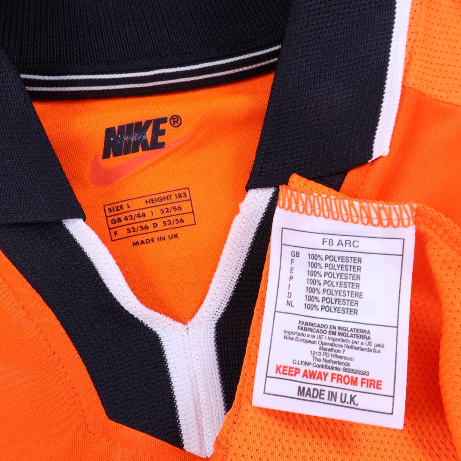 Netherlands Bergkamp #8 1998/00 Home Shirt - L