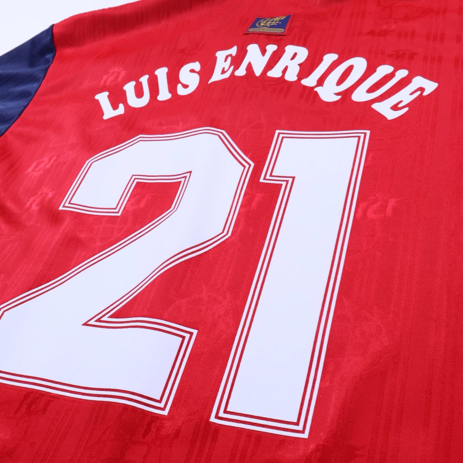 Spain Luis Enrique #21 1996/98 Home Shirt - L