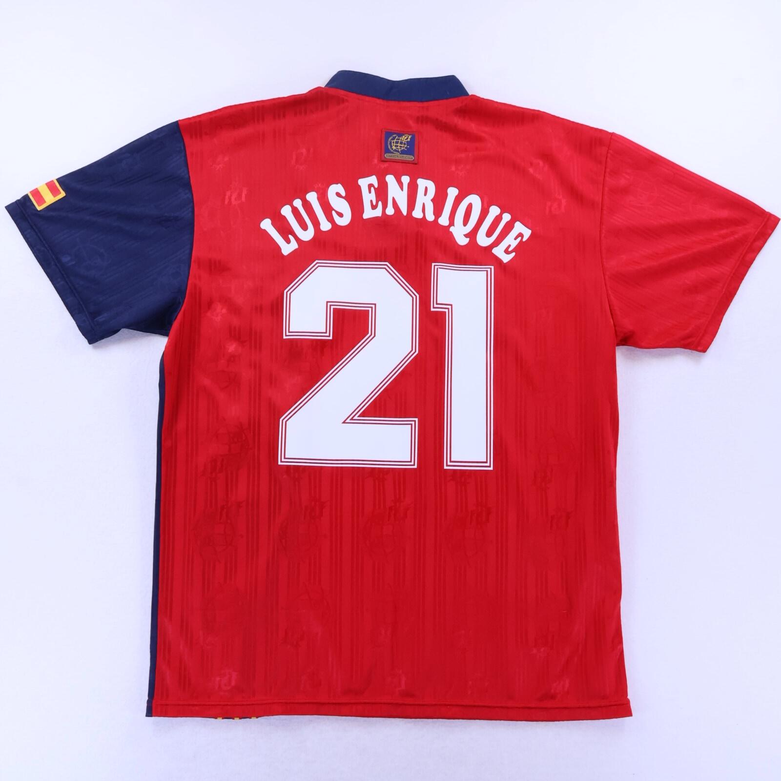 Spain Luis Enrique #21 1996/98 Home Shirt - L