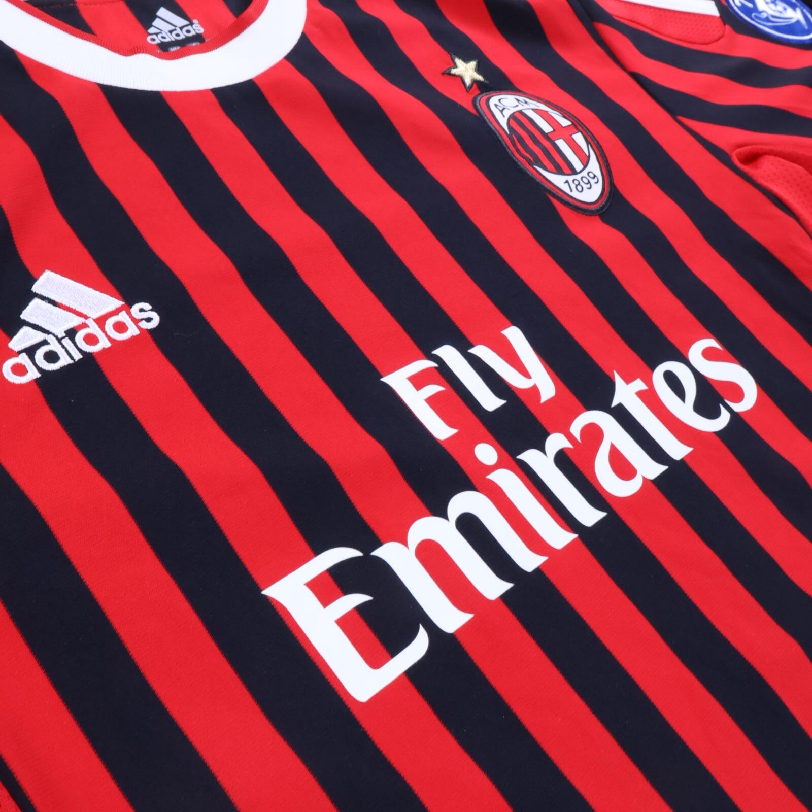 Ac Milan Ibrahimović #11 2011/12 Home Shirt - Long Sleeve - S