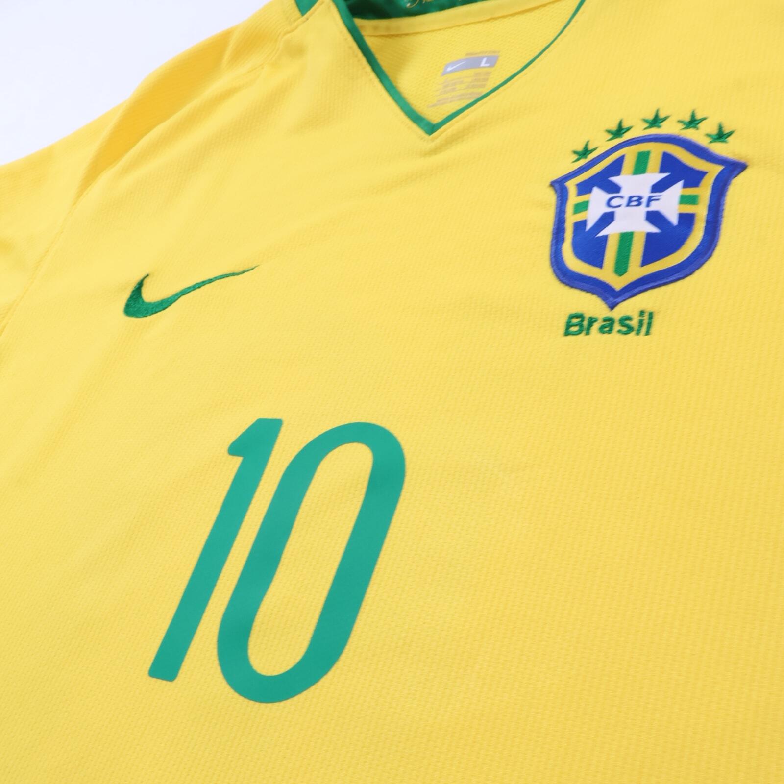 Brazil Ronaldinho #10 2008/10 Home Shirt - L