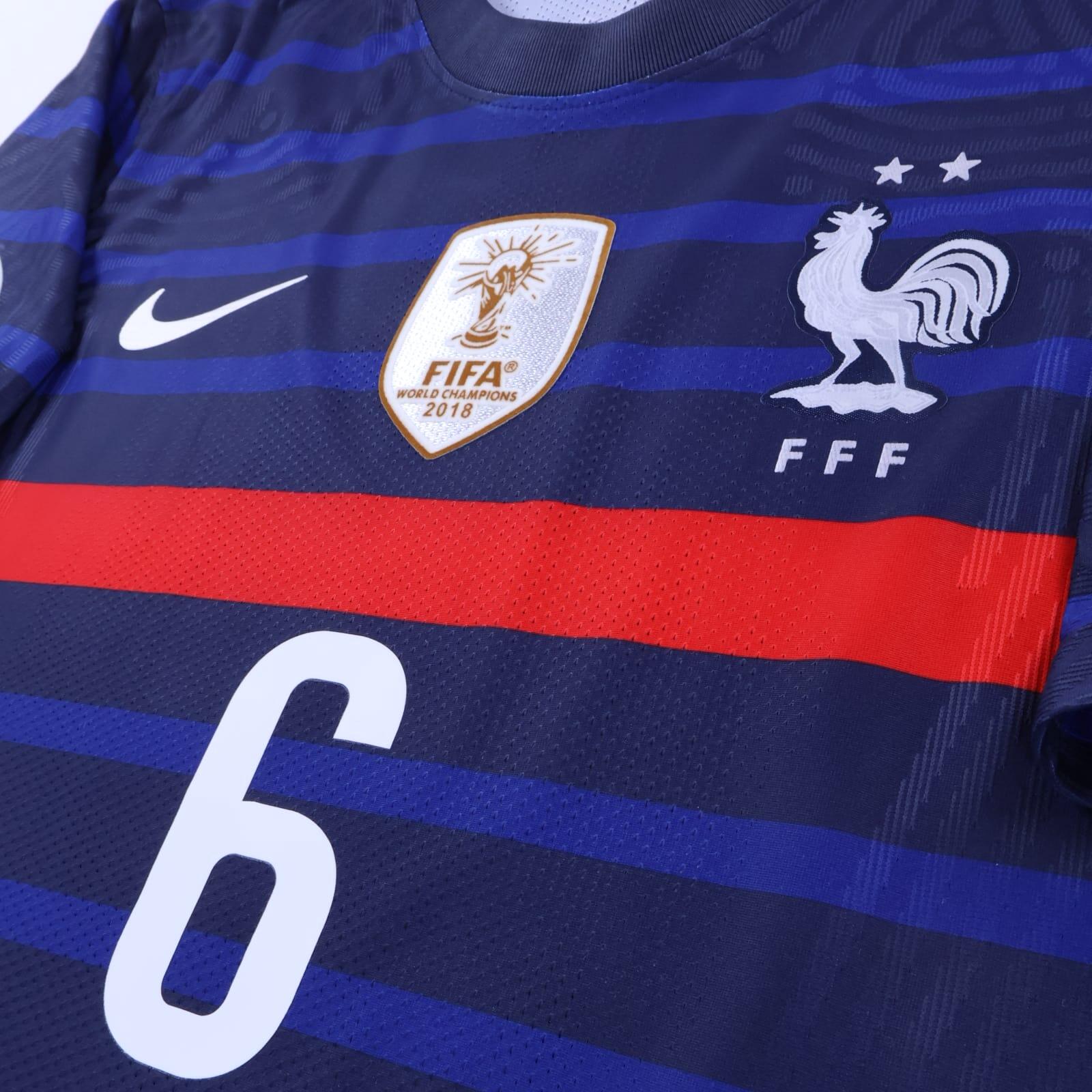 *MINT* France Pogba #6 2020/21 Home Shirt - Player Issue - M