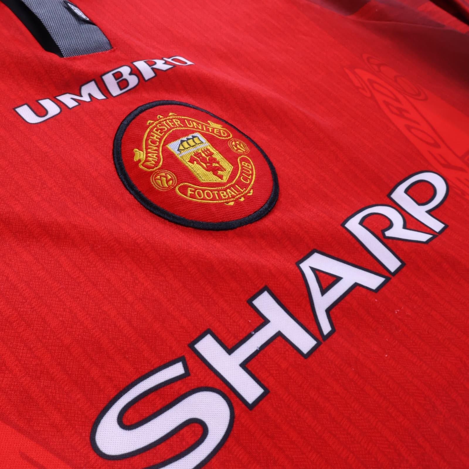 Manchester United Beckham #10 1996/98 Home Shirt - Long Sleeve - XL