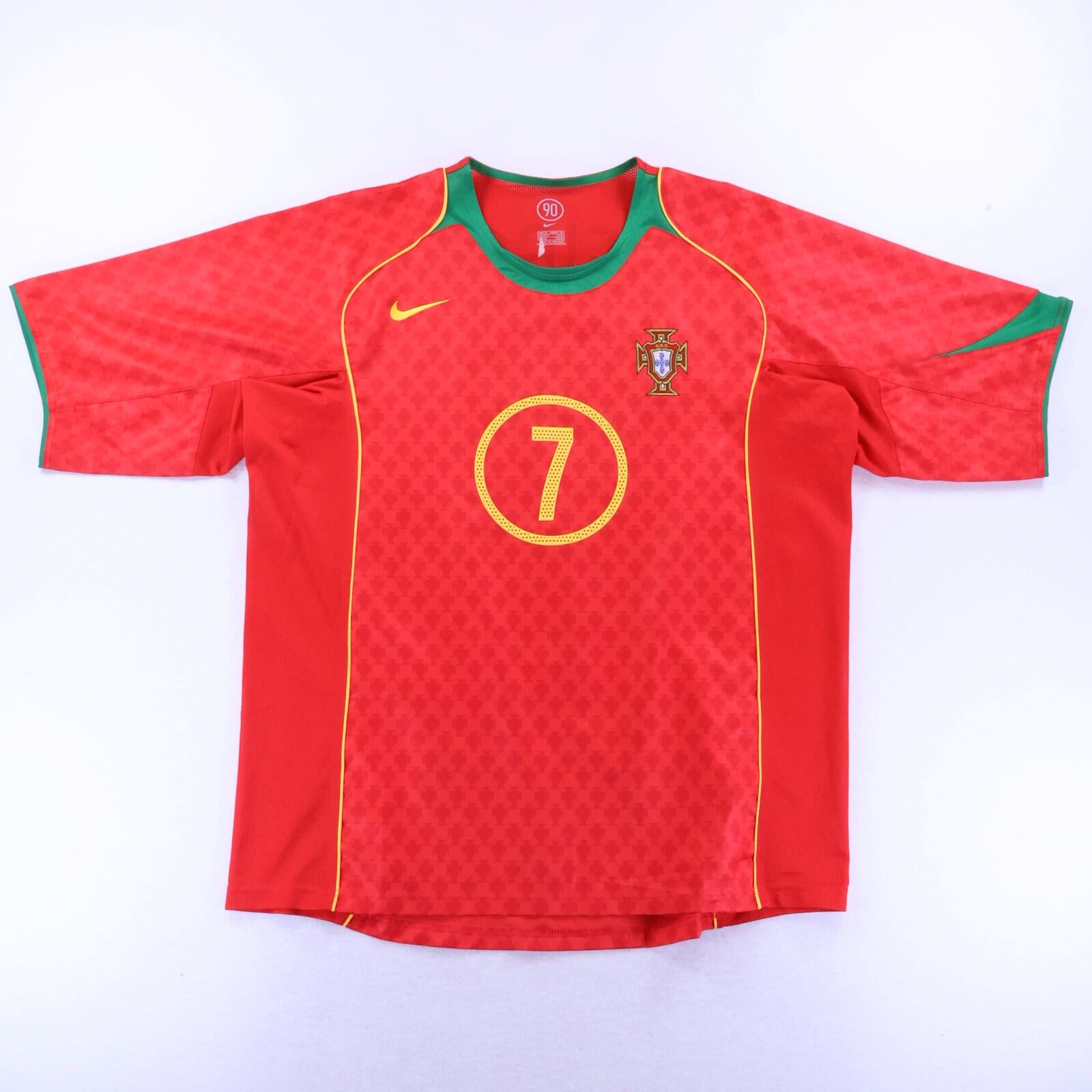 Portugal Figo #7 2004/06 Home Shirt - XL