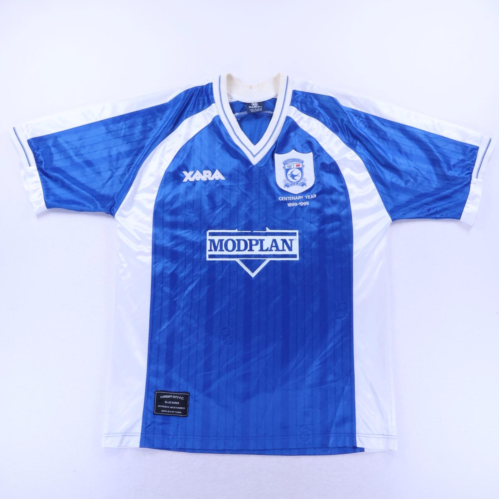 Cardiff City Fc 1999/00 Home Shirt - L