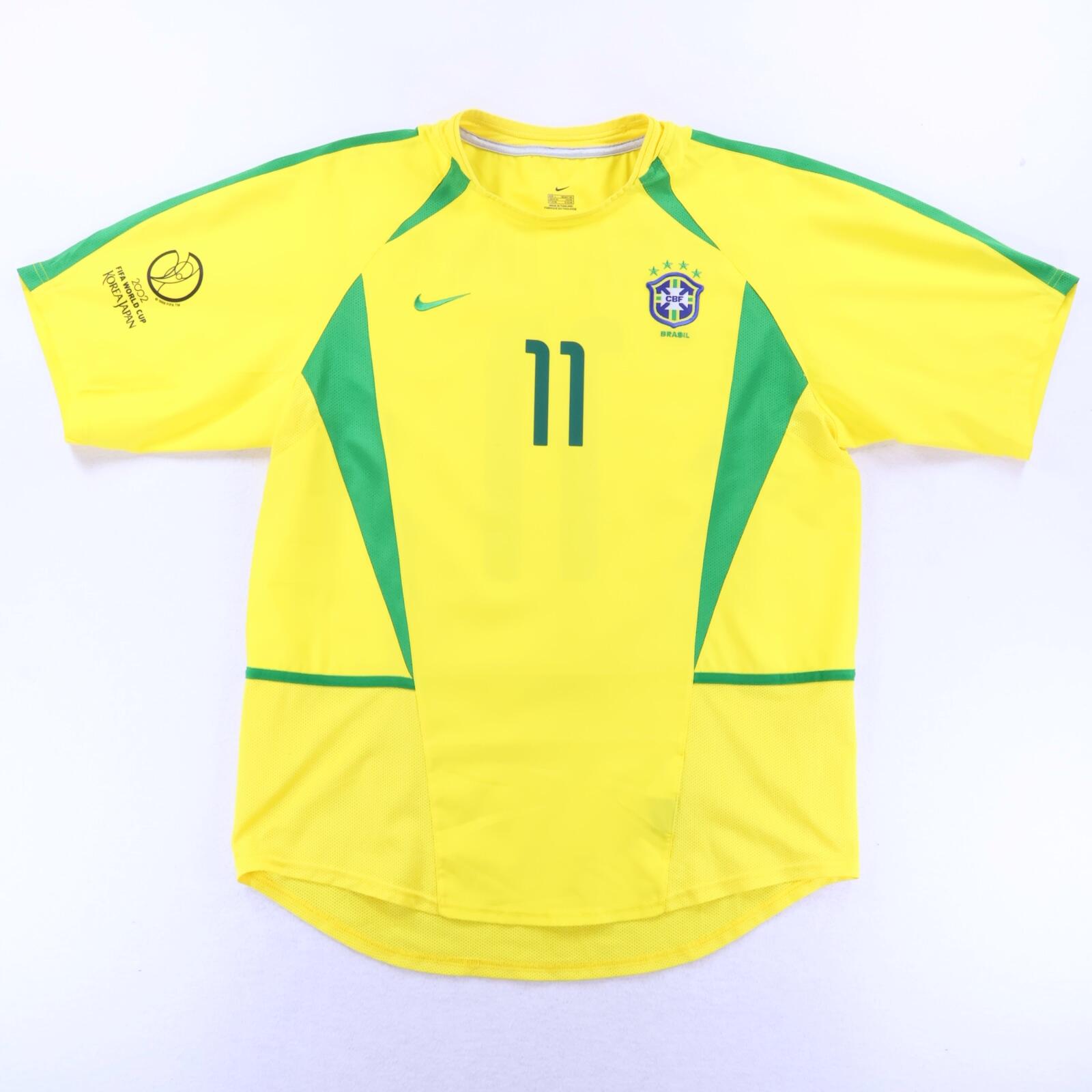 *MINT* Brazil Ronaldinho #11 2002/04 Home Shirt - L