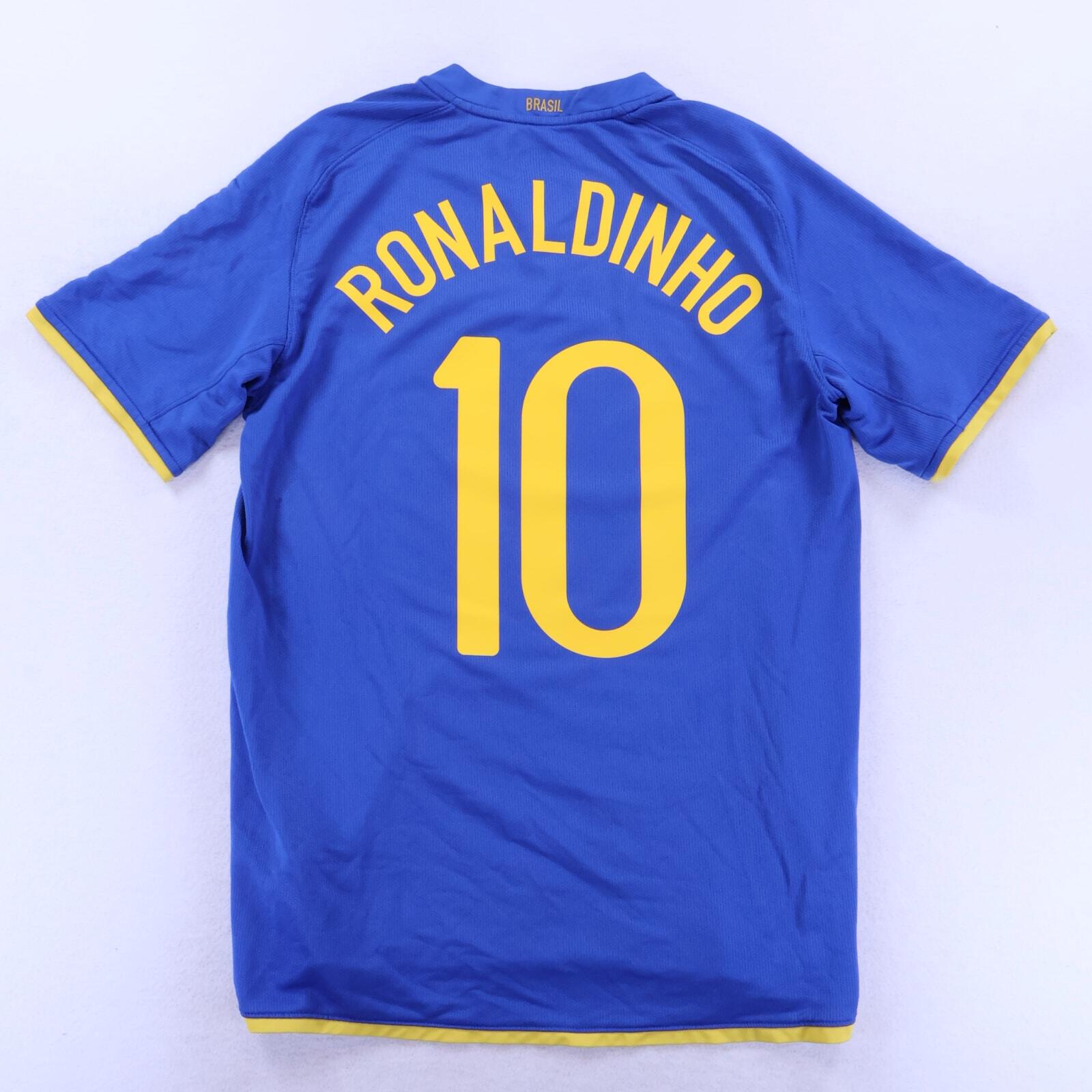 Brazil Ronaldinho #10 2008/10 Away Shirt - M