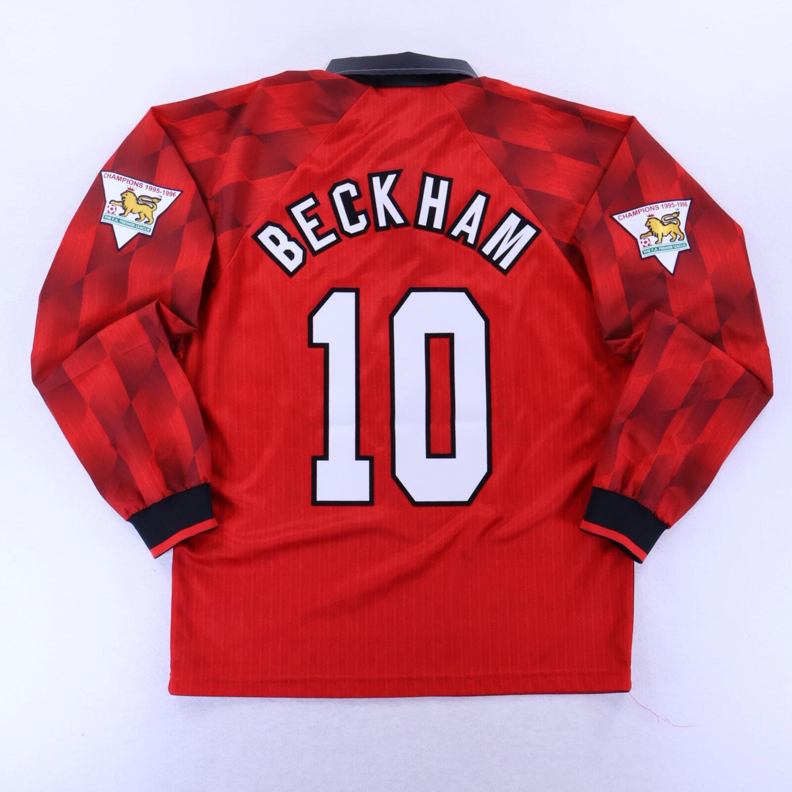 Manchester United Beckham #10 1996/98 Home Shirt - Long Sleeve - M