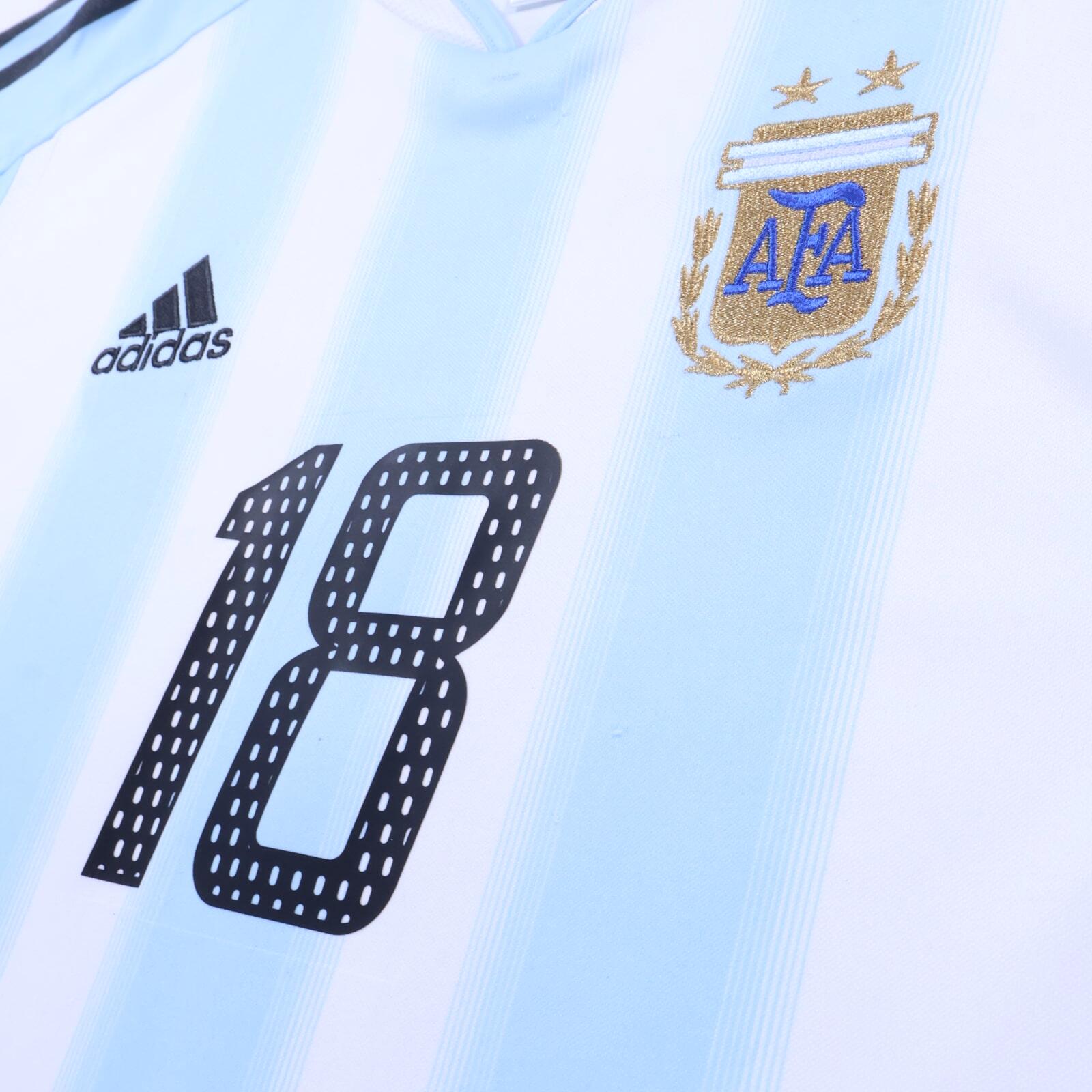 Argentina Messi #18 2004/05 Home Shirt - M