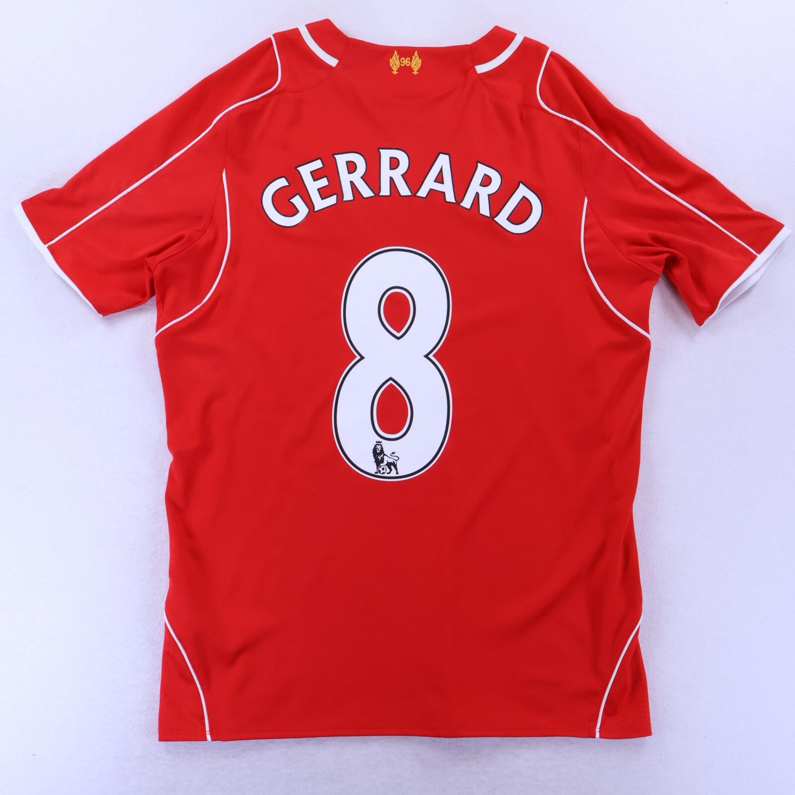 Liverpool F.C Gerrard #8 2014/15 Home Shirt - M