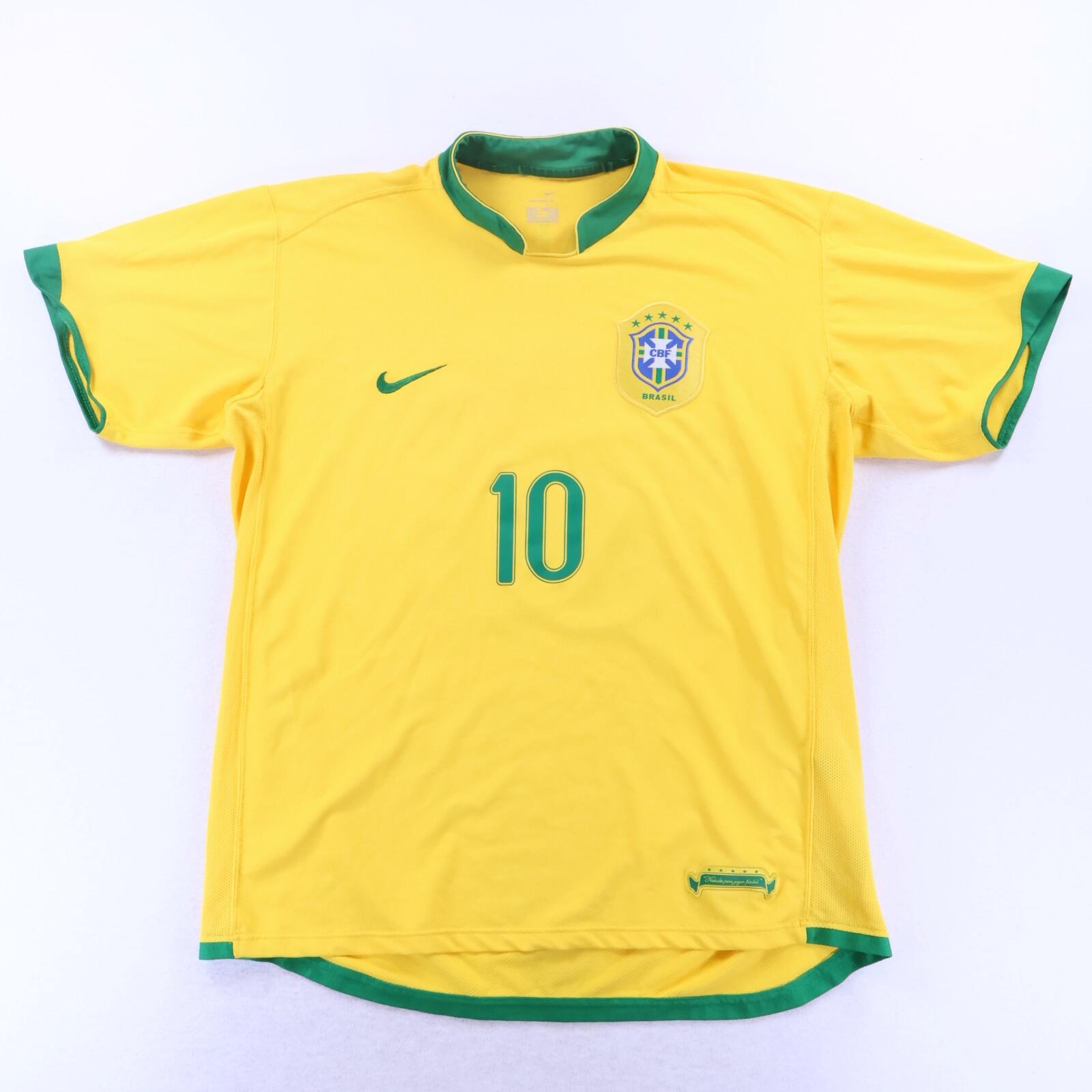 Brazil Ronaldinho #10 2006/08 Home Shirt - XL