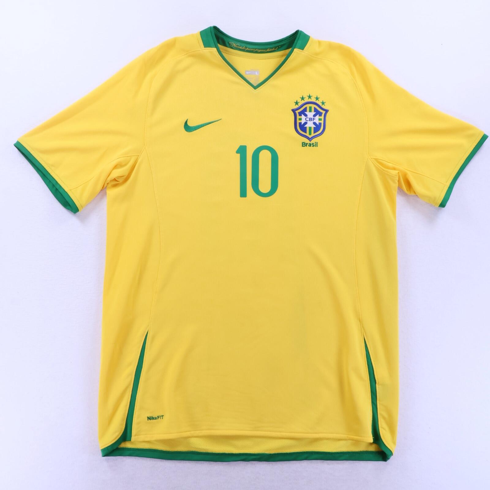 Brazil Ronaldinho #10 2008/10 Home Shirt - L