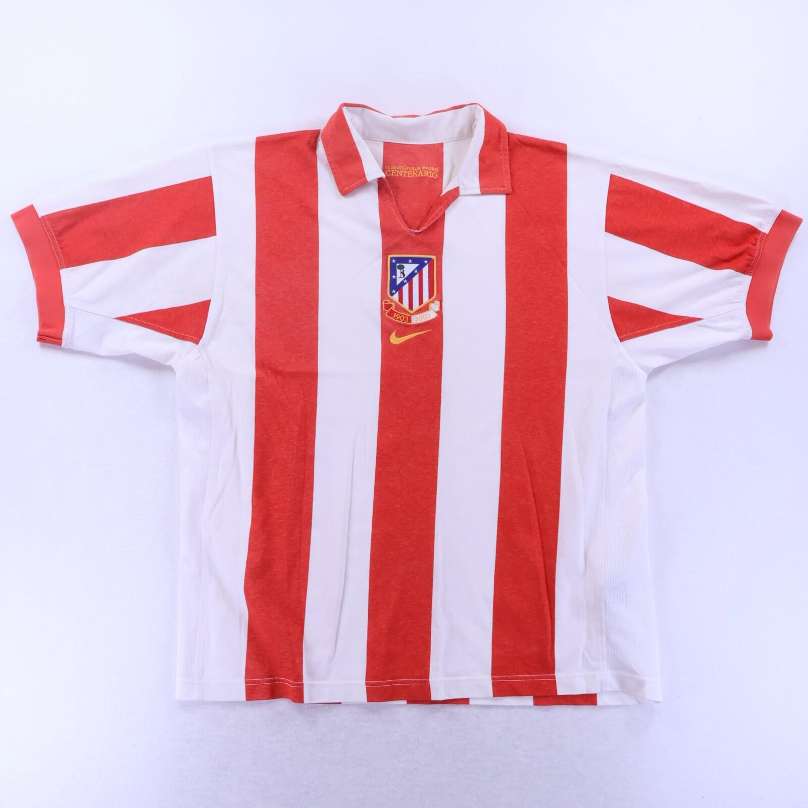 Atlético De Madrid 2003/04 Home Shirt - Centenary - L