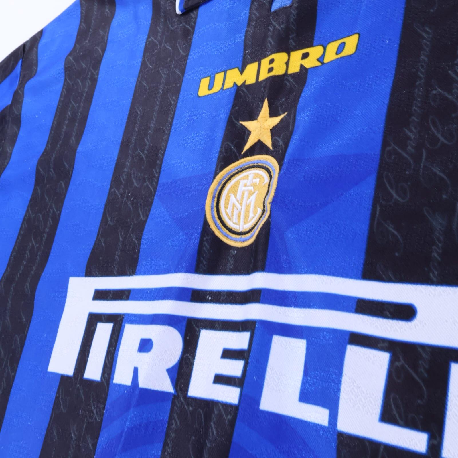 Inter Milan Zanetti #4 1996/97 Home Shirt - XL