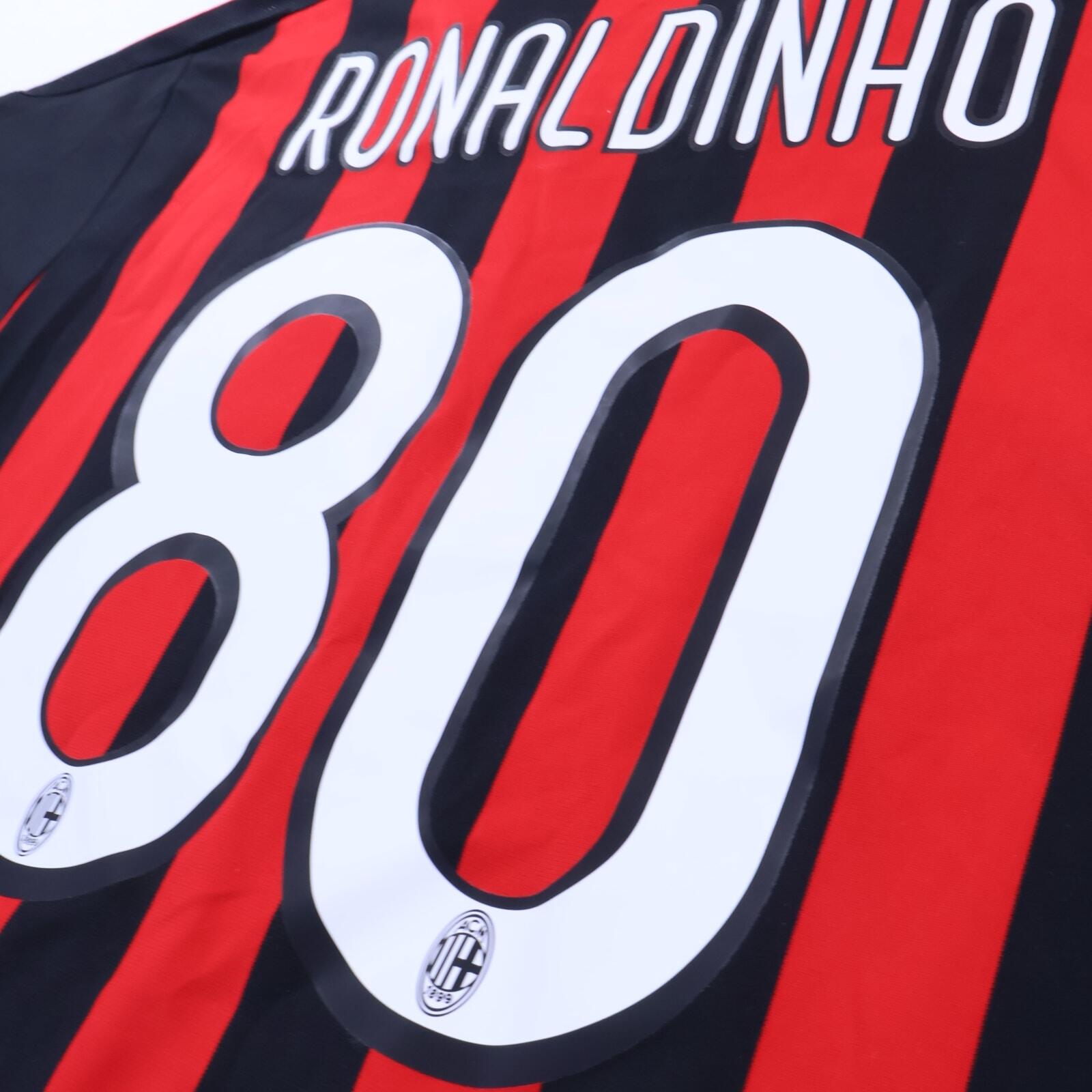 Ac Milan Ronaldinho #80 2009/10 Home Shirt - L