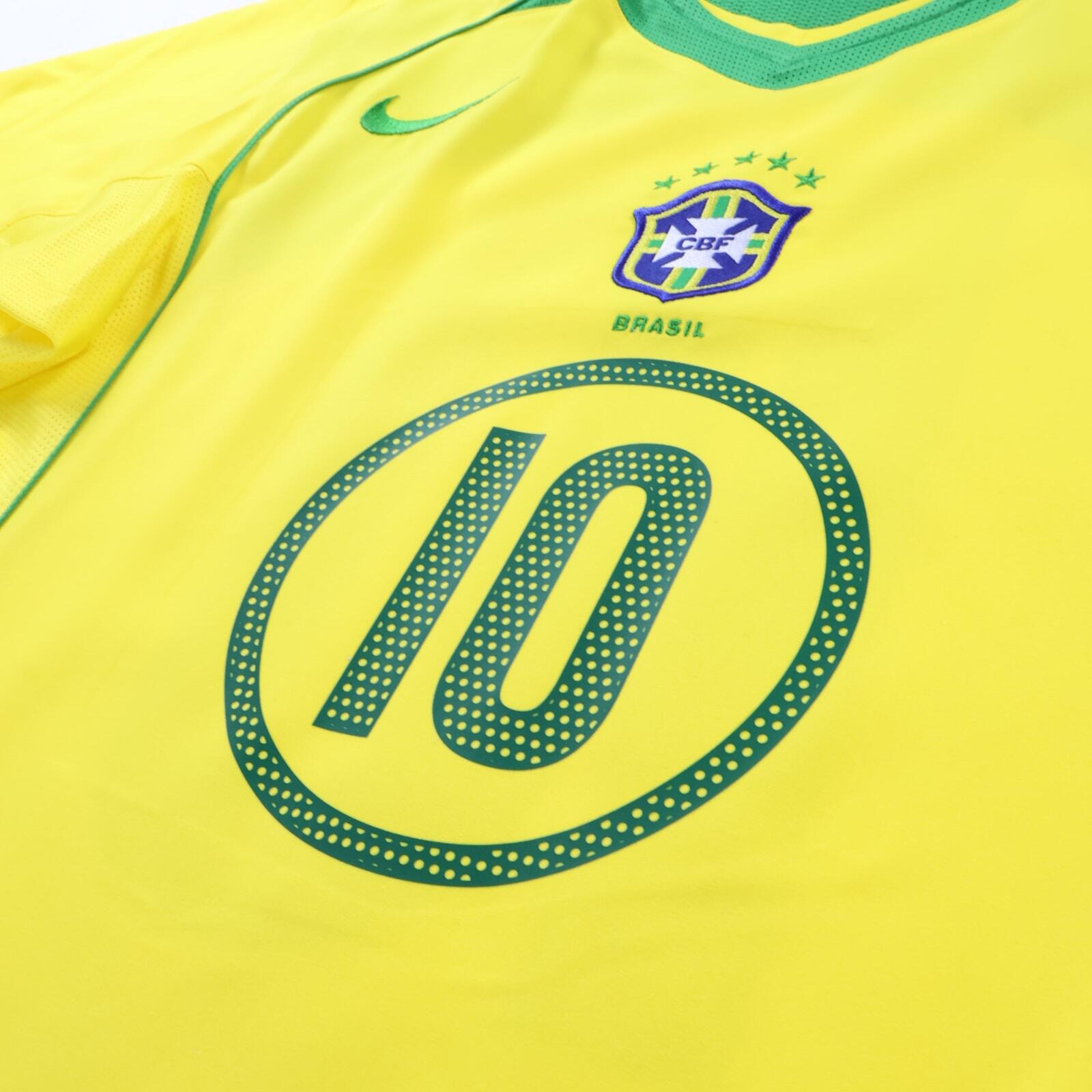 Brazil Ronaldinho #10 2004/06 Home Shirt - M