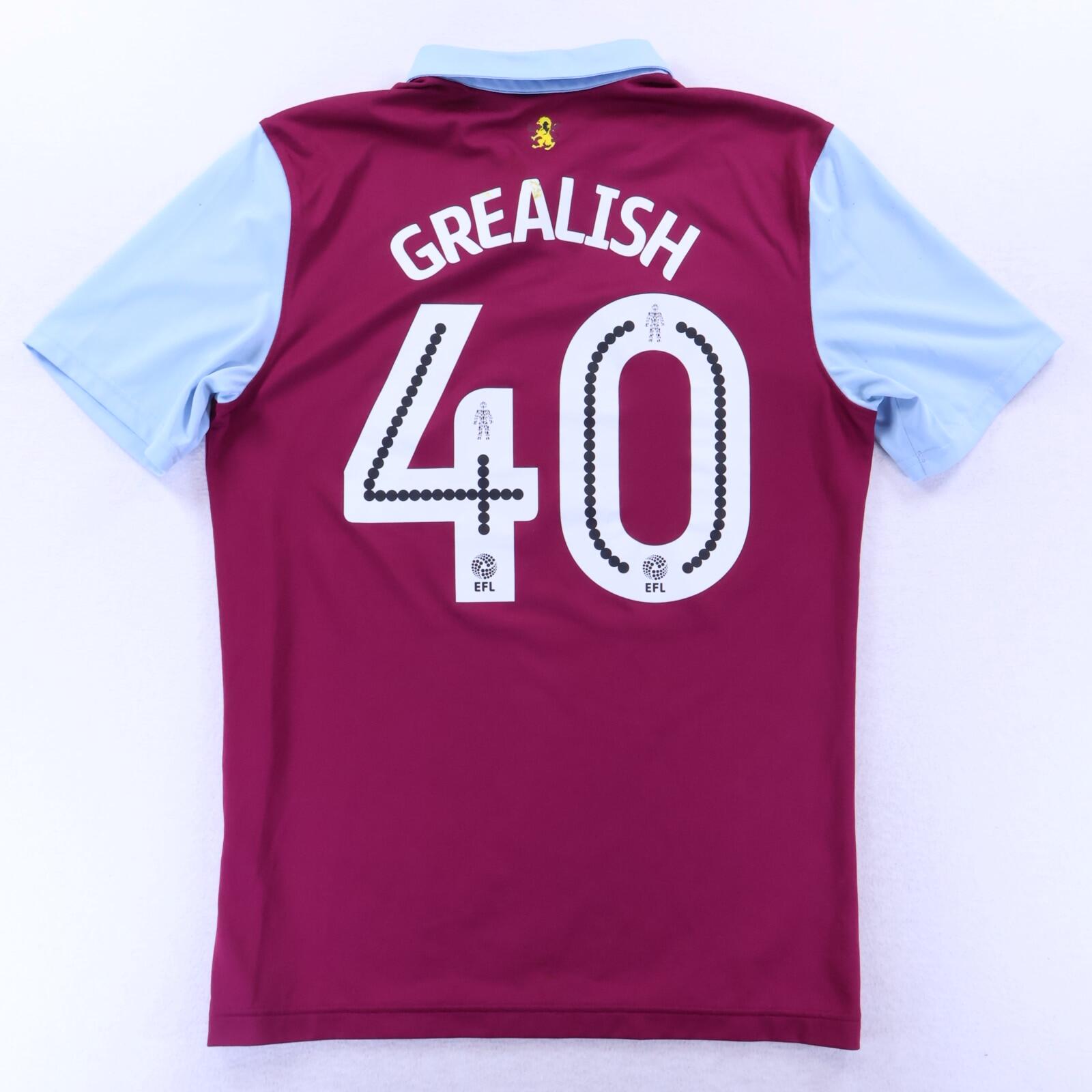 Aston Villa Grealish #40 2016/17 Home Shirt - M