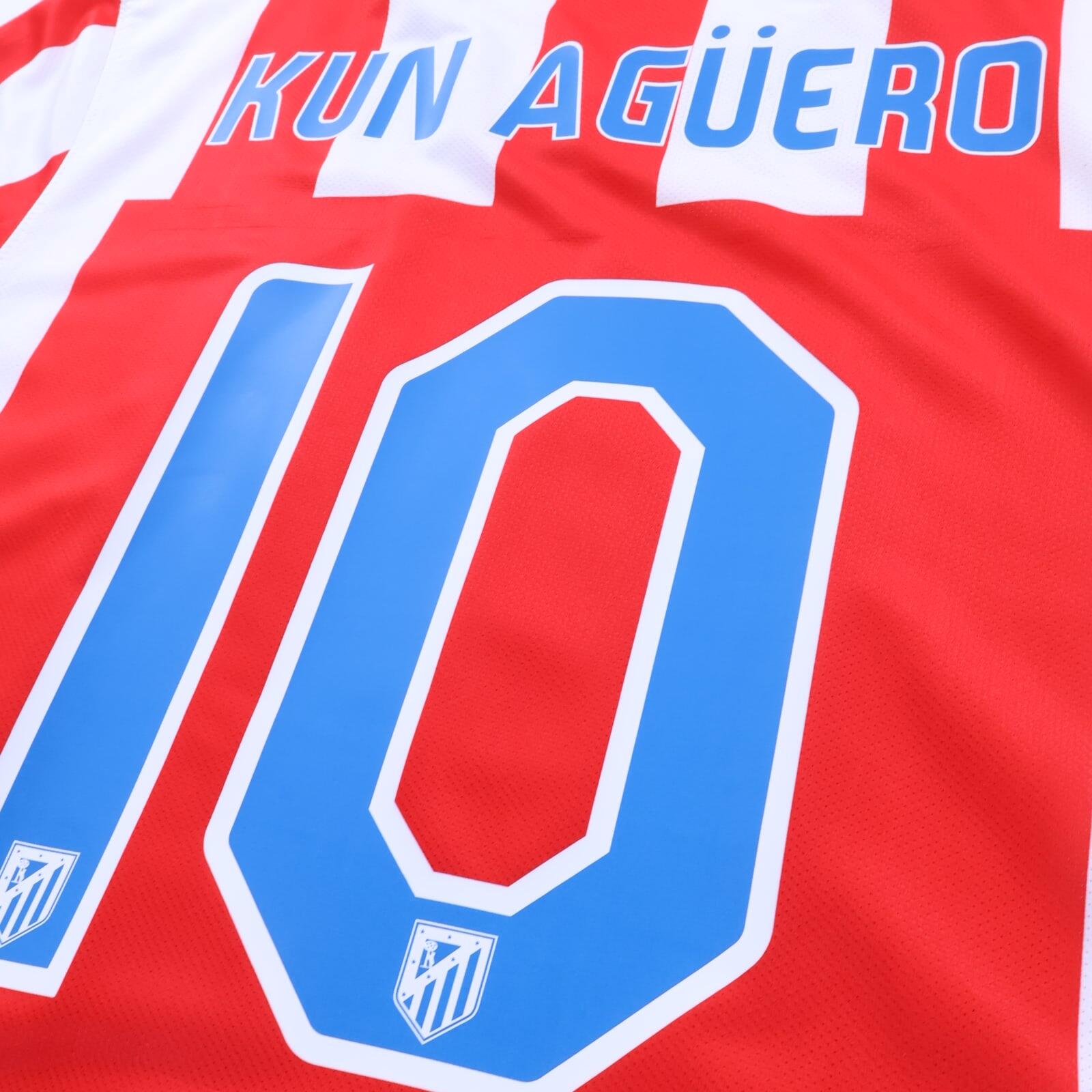 Atlético De Madrid Kun Aügero #10 2008/09 Home Shirt - L