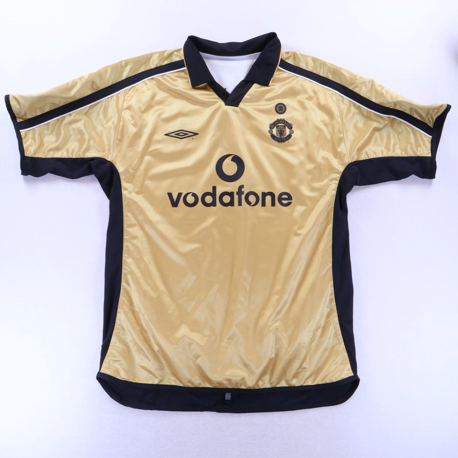 *MINT* Manchester United Beckham #7 2001/02 Centenary Third Shirt - Reversible - XL