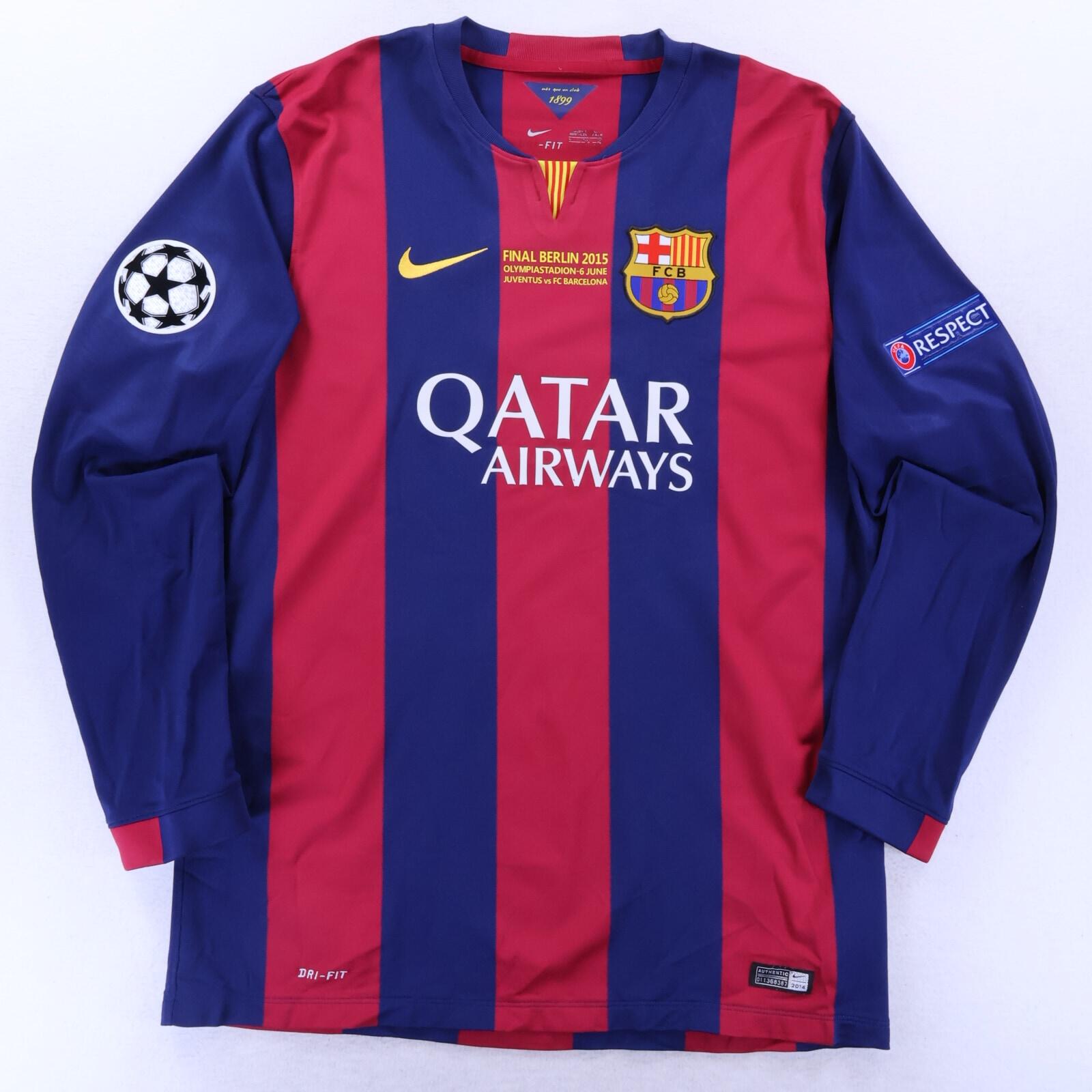 *MINT* Barcelona Messi #10 2014/15 Home Shirt - Long Sleeve - XL