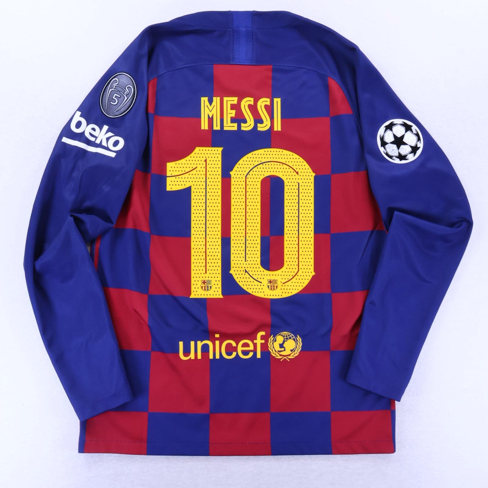 *MINT* Barcelona Messi #10 2019/20 Home Shirt - Long Sleeve - M