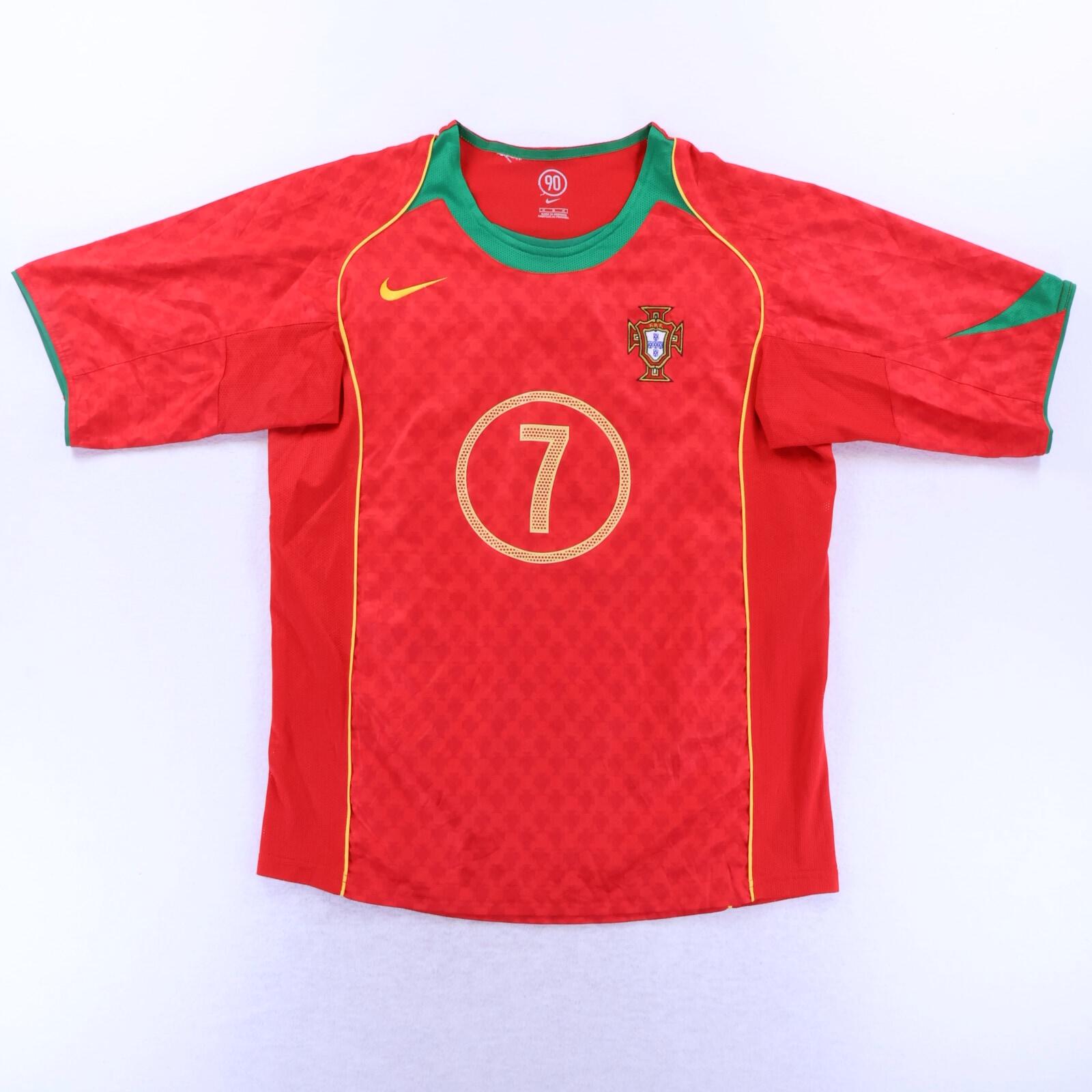 *MINT* Portugal Figo #7 2004 Home Shirt - M