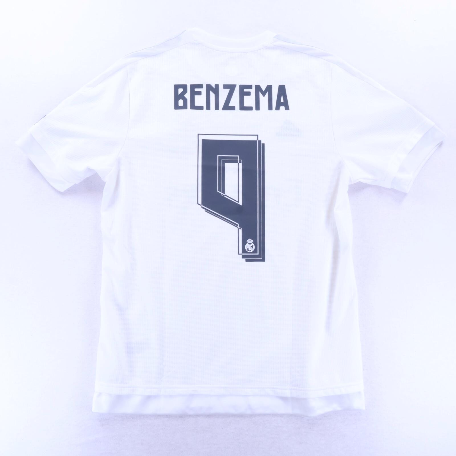 *MINT* Real Madrid Benzema #9 2015/16 Home Shirt - L