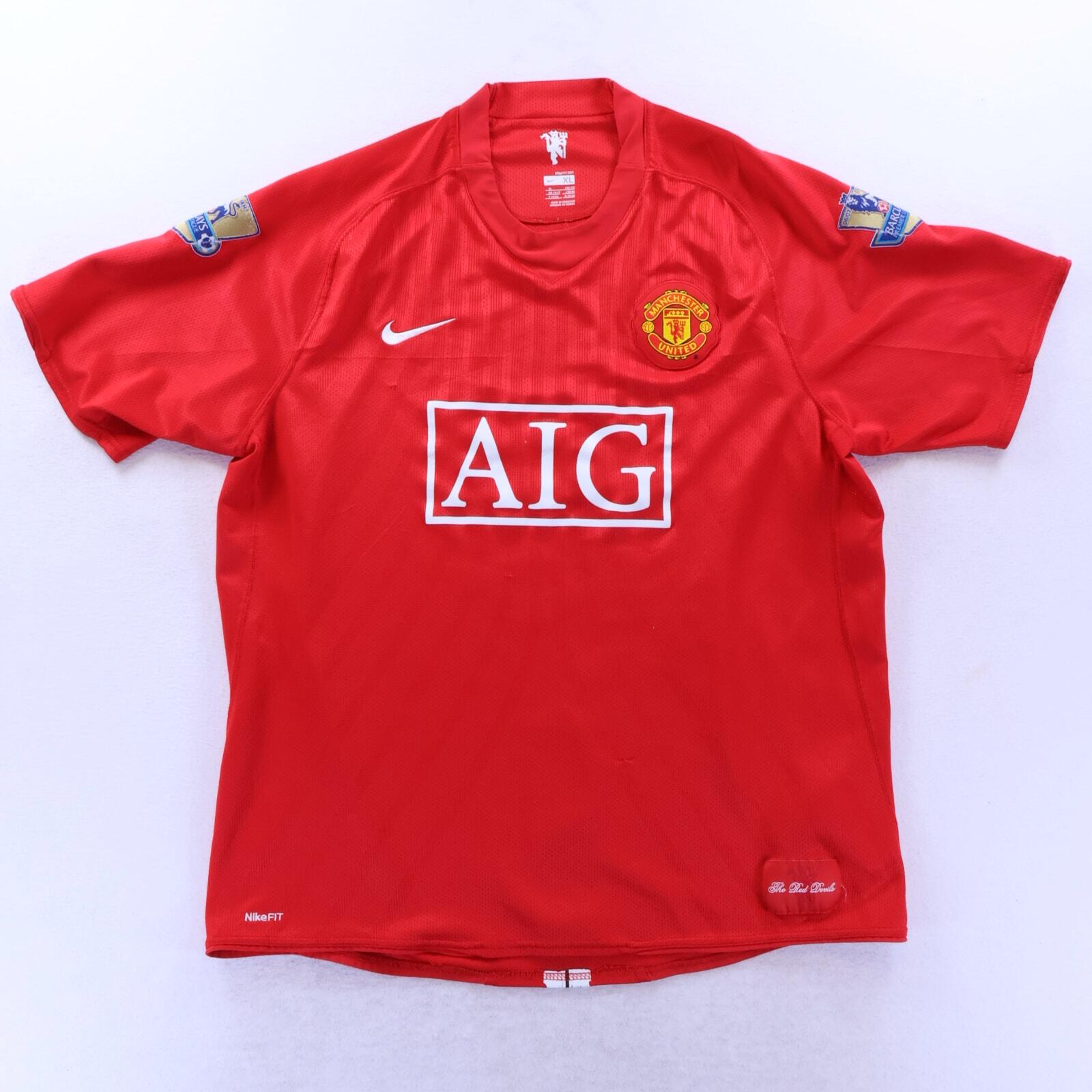 Manchester United Scholes #18 2007/09 Home Shirt - XL