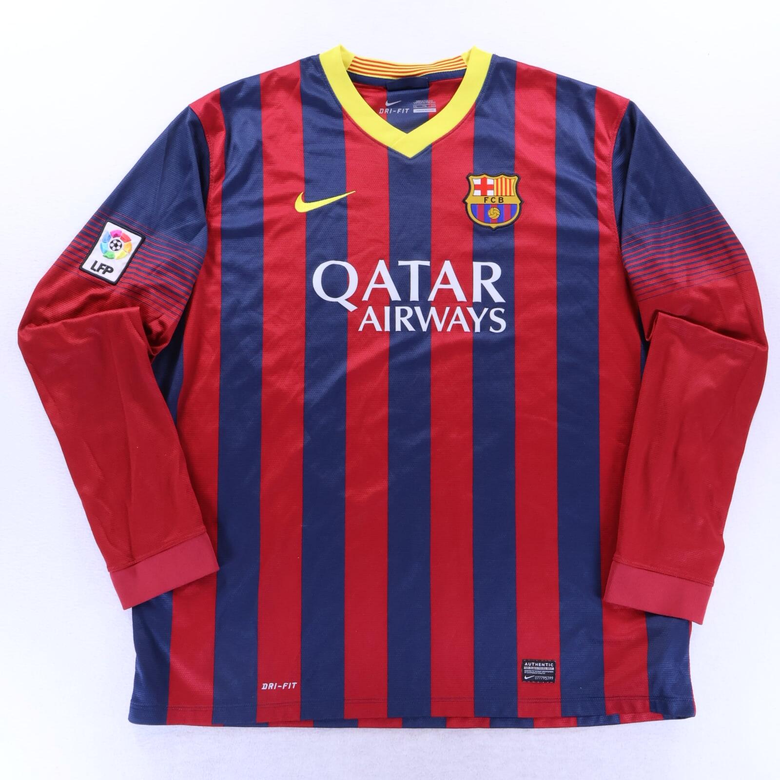 *MINT* Barcelona Messi #10 2013/14 Home Shirt - Long Sleeve - 2XL
