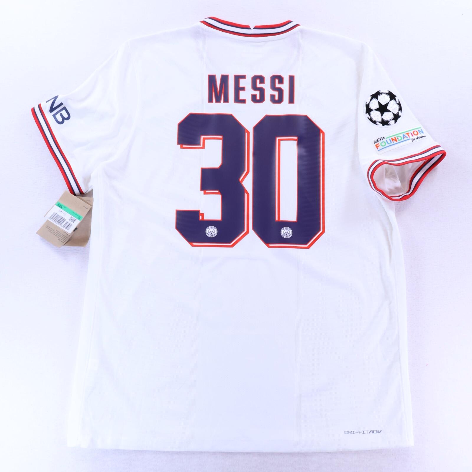 *NWT* Paris Saint-Germain F.C Messi #30 2021/22 Fourth Shirt - Player Issue - XL