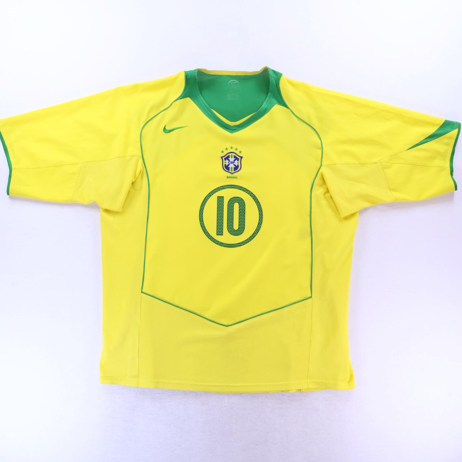 Brazil Ronaldinho #10 2004/06 Home Shirt - 2XL