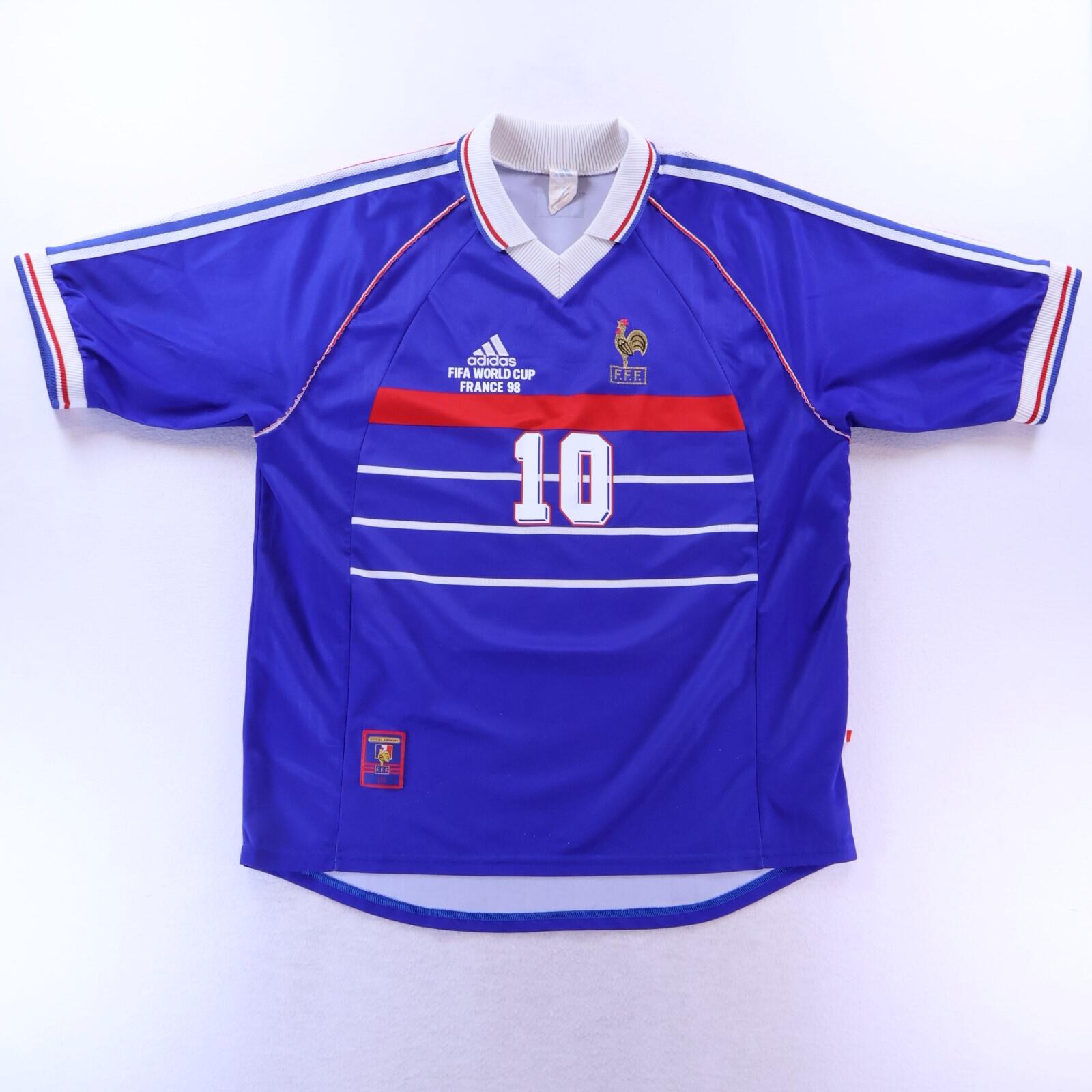 France Zidane #10 1998 Home Shirt - XL