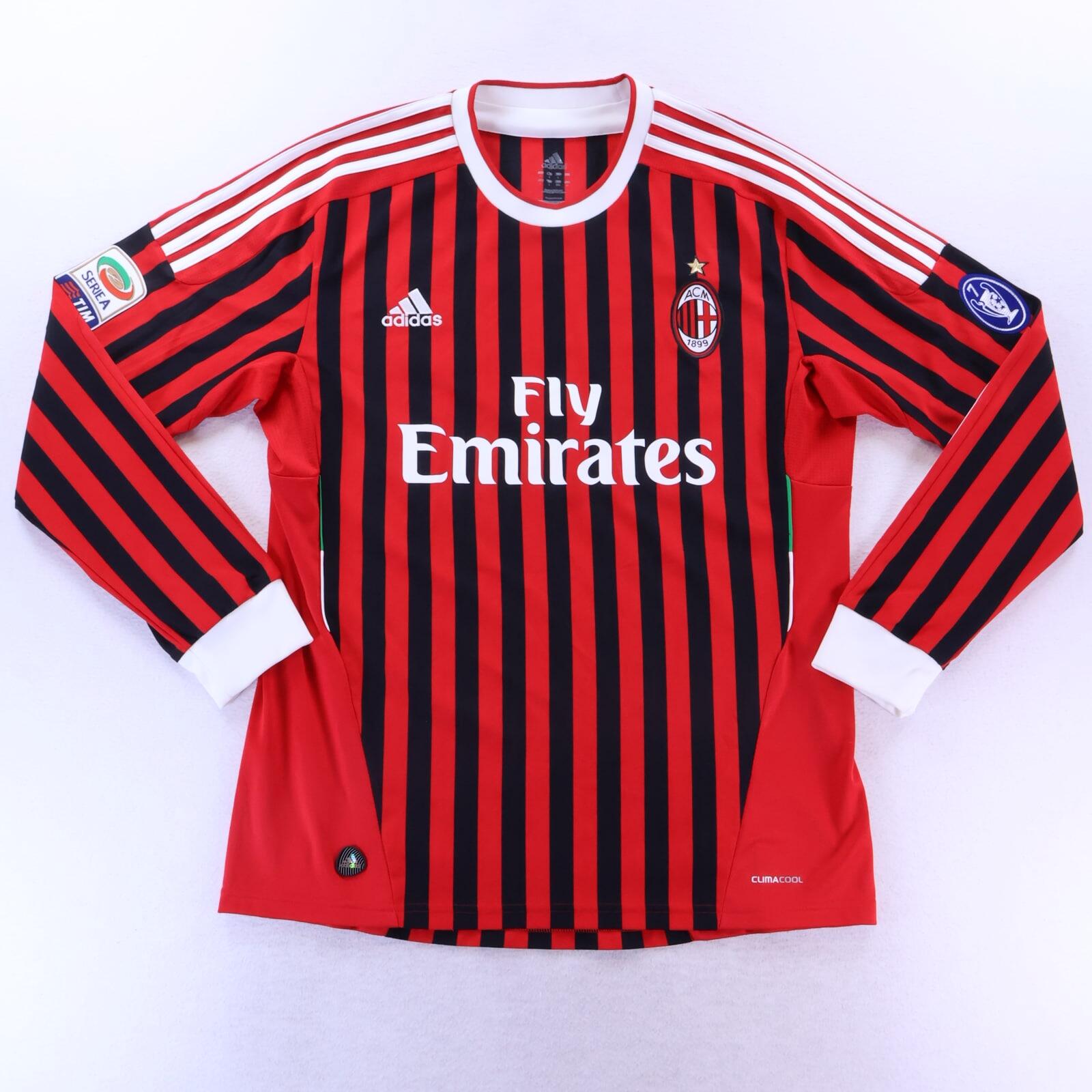 *MINT* Ac Milan Ibrahimović #11 2011/12 Home Shirt - Long Sleeve - L