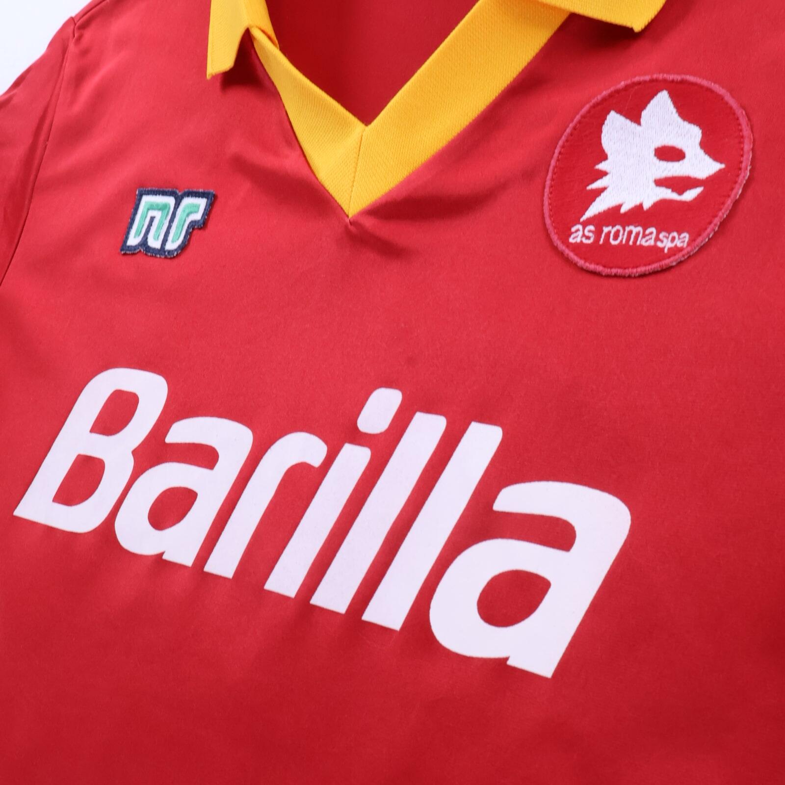 As Roma #14 1987/90 Home Shirt - L